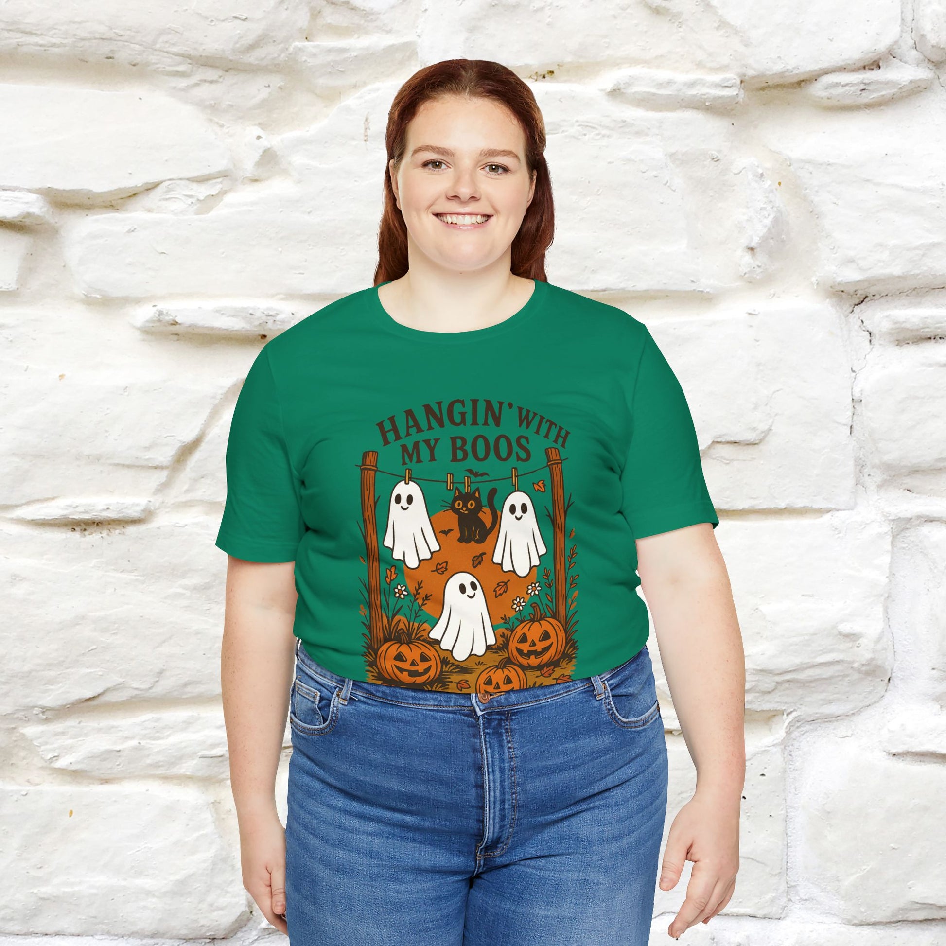 "Hanging With My Boos" Halloween Cat T-shirt |Nunu&Miao Studio - Nunu&Miao Studio