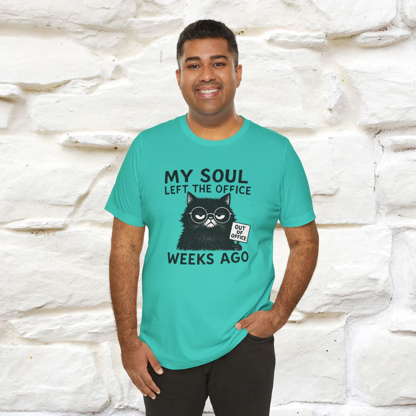 "My Soul Left The Office..." |Funny Cat T-Shirt | Nunu&Miao Studio