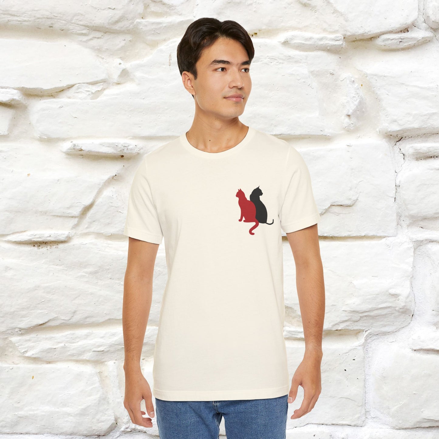 ''Modern Shapes'' Cat T-Shirt Front and Back Design | Nunu&Miao Studio