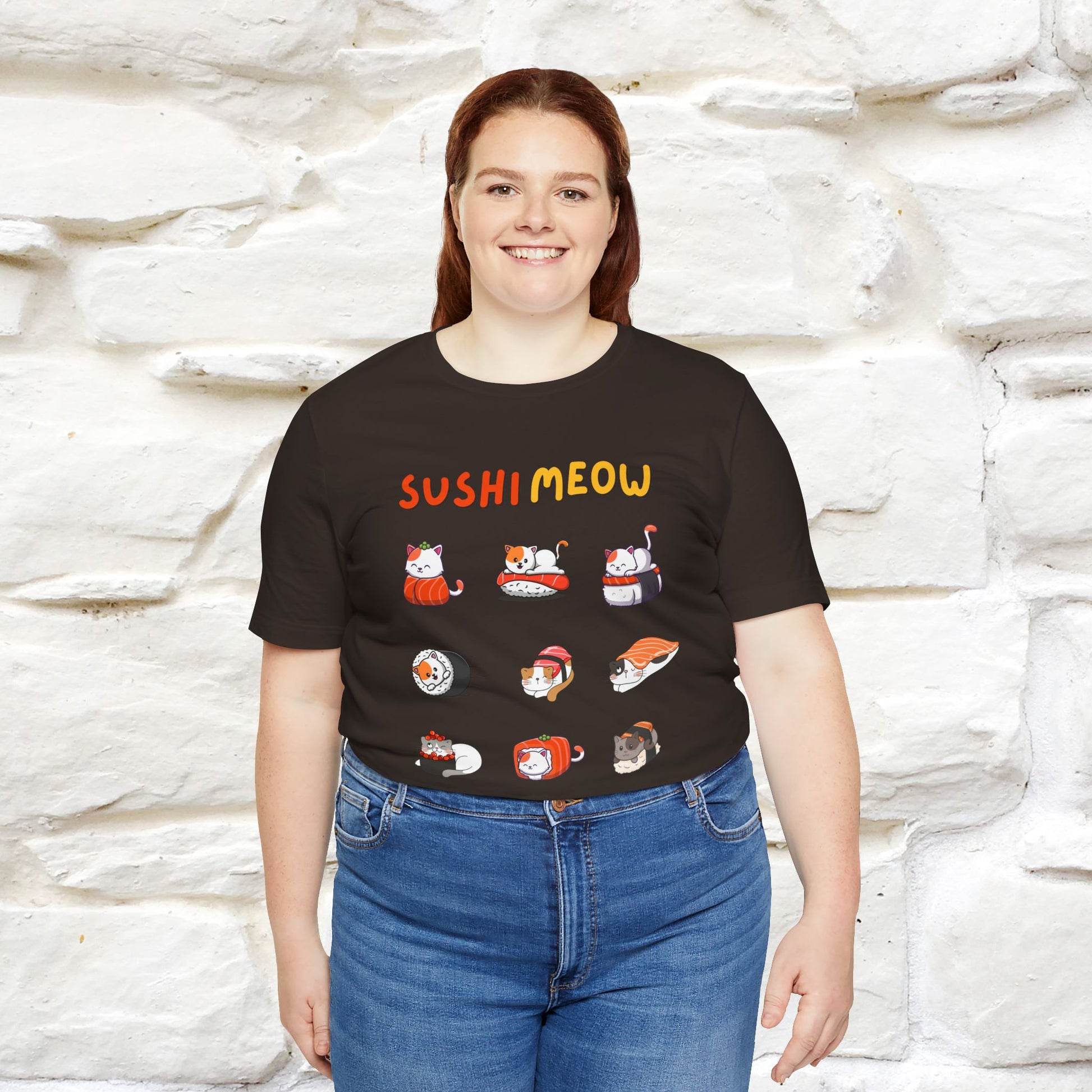 "Sushi Meow" Cat T-shirt for Men & Women | 100% Cotton* - Nunu&Miao Studio