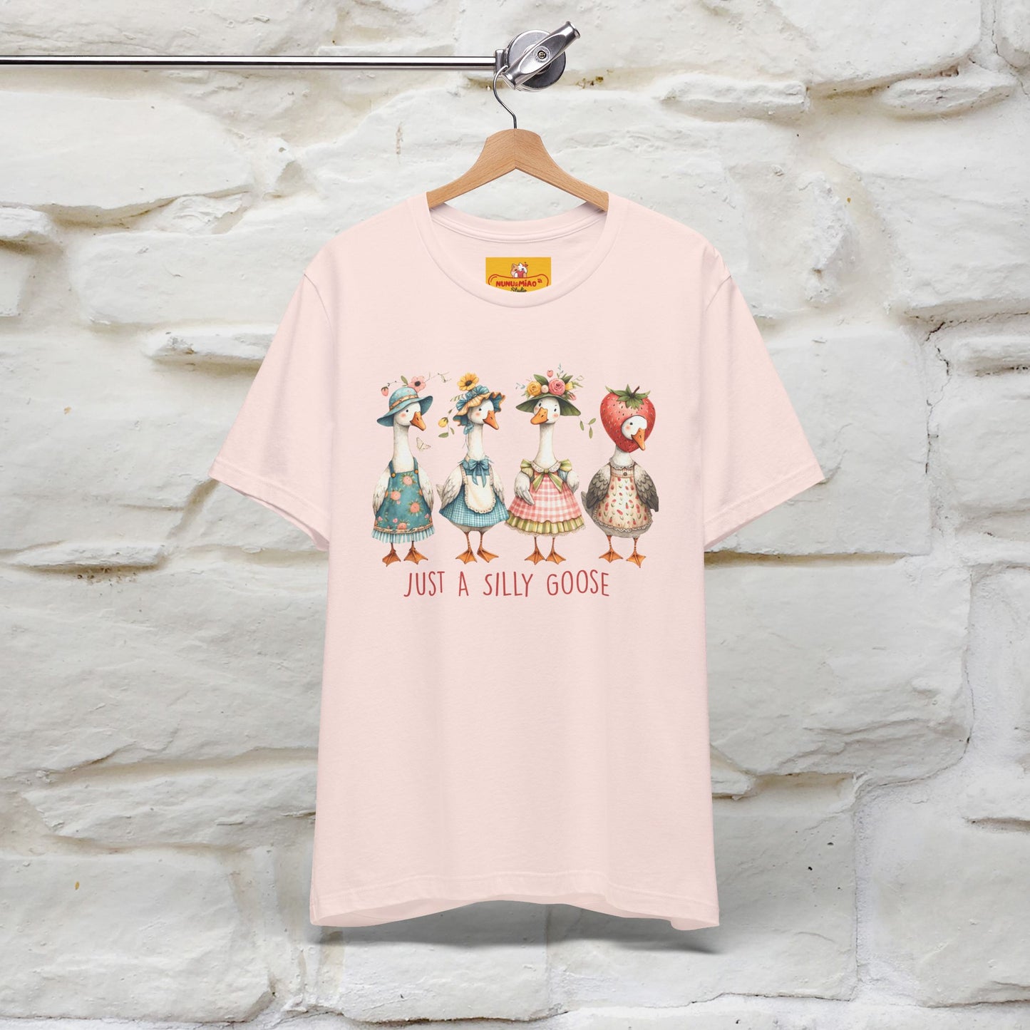 "Just A Silly Goose" Cute T-shirt |Nunu&Miao Studio - Nunu&Miao Studio