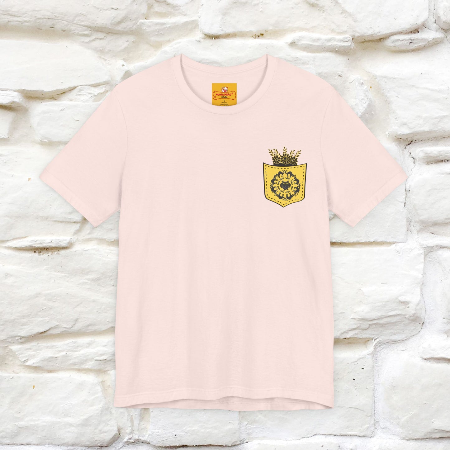 ''Black Cat Circle'' Cat T-Shirt Front and Back Design | Nunu&Miao Studio