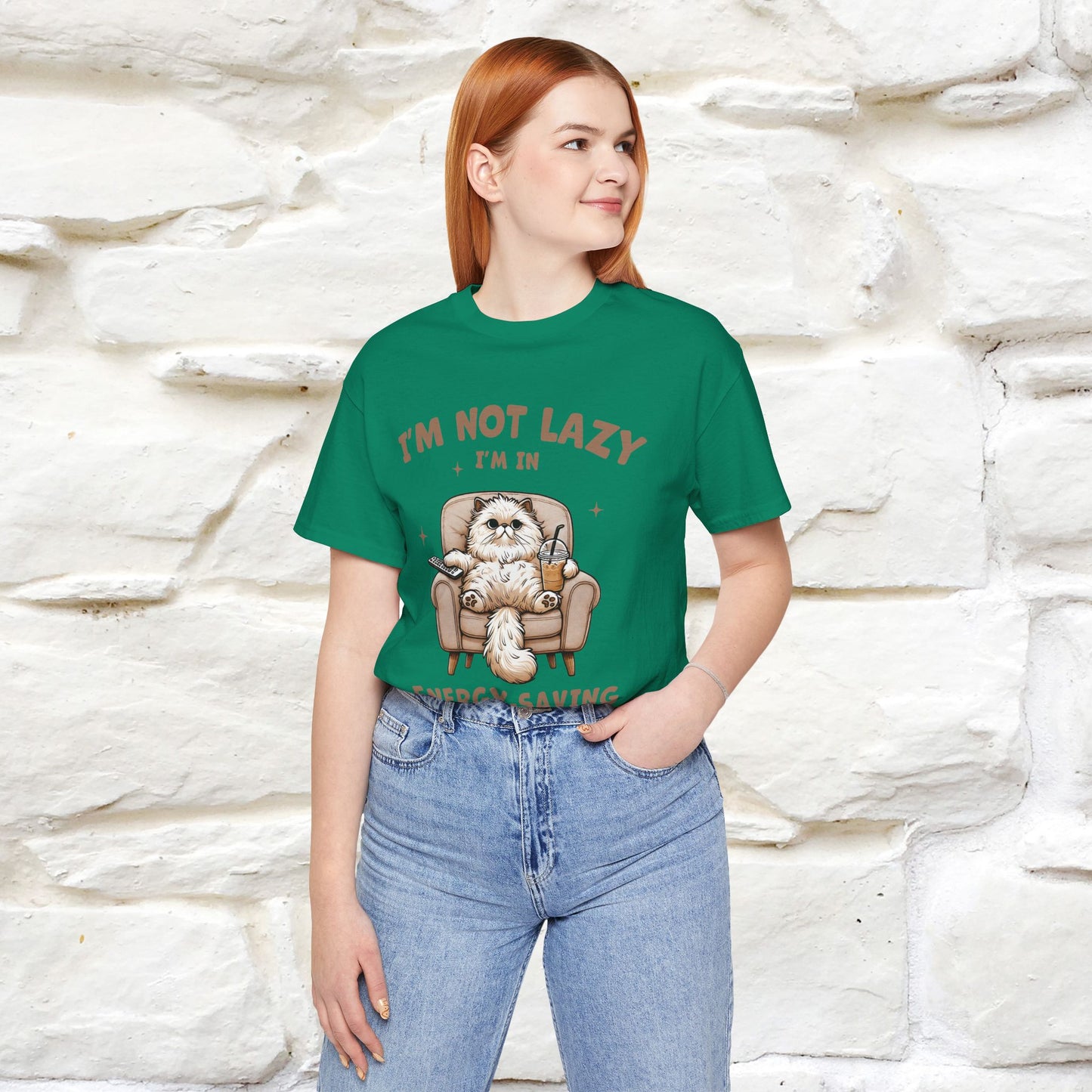 "I'm Not Lazy I'm In Energy-Saving Mode " Cat T-shirt |Nunu&Miao Studio