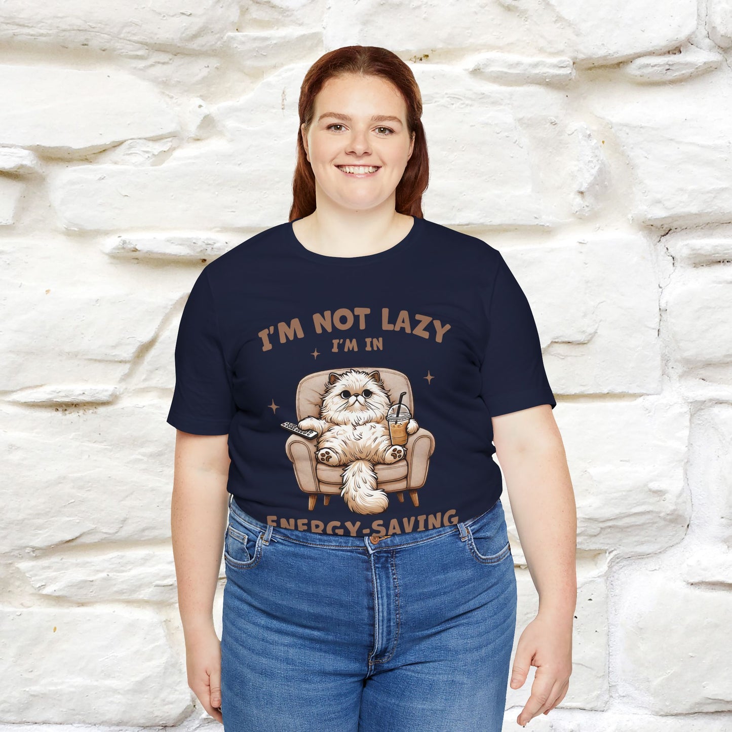 "I'm Not Lazy I'm In Energy-Saving Mode " Cat T-shirt |Nunu&Miao Studio