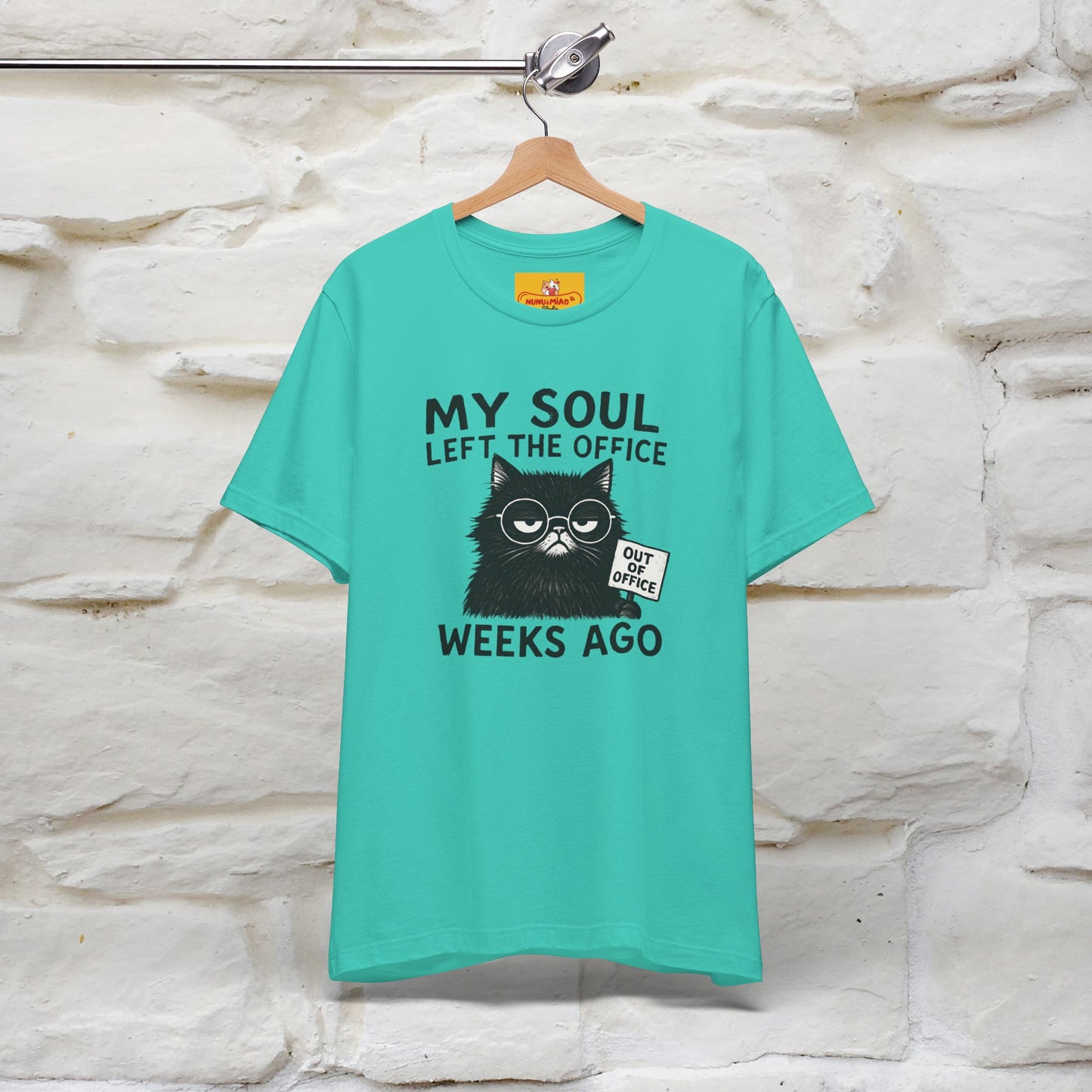 "My Soul Left The Office..." |Funny Cat T-Shirt | Nunu&Miao Studio