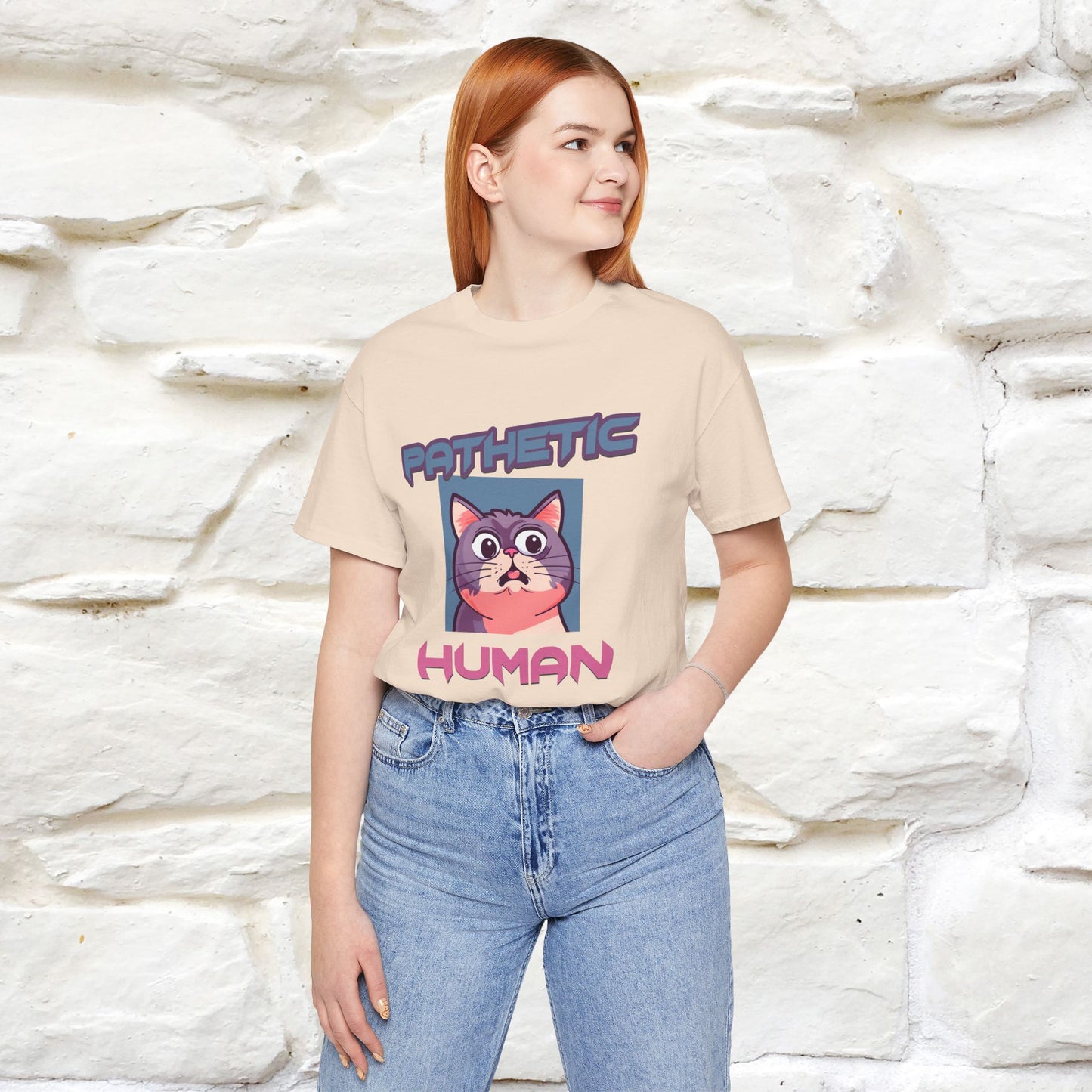 ''Pathetic Human'' | Funny Cat T-Shirt | Nunu&Miao Studio