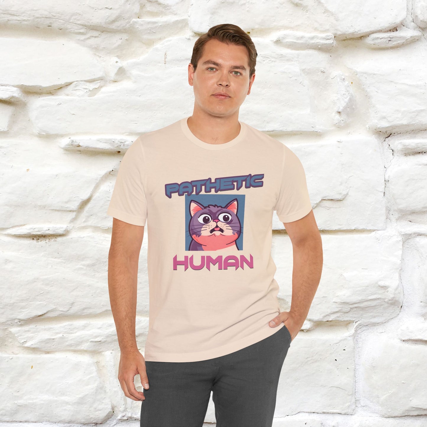 ''Pathetic Human'' | Funny Cat T-Shirt | Nunu&Miao Studio