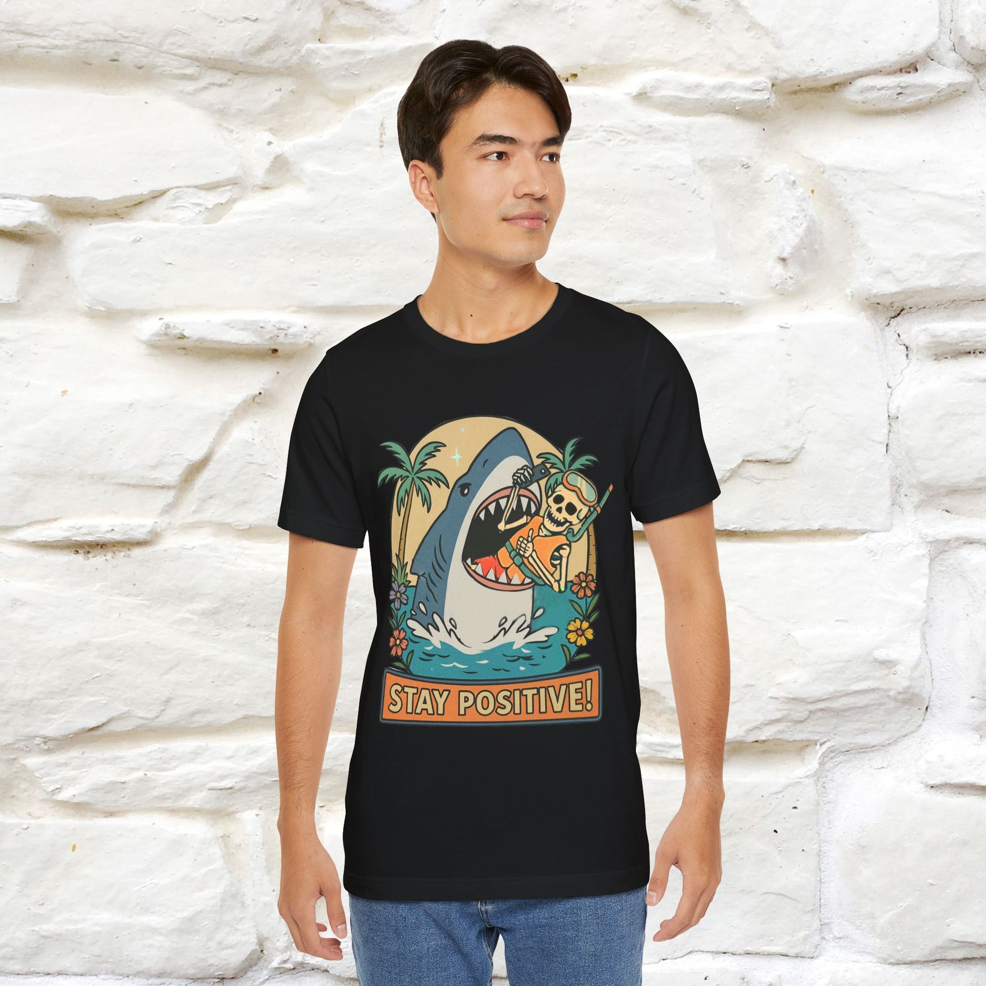 "Stay Positive" Funny T-shirt |Nunu&Miao Studio - Nunu&Miao Studio