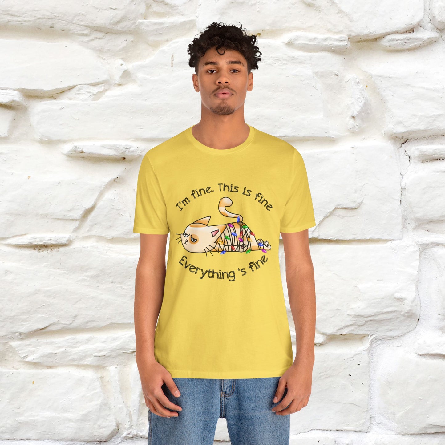 "This Is Fine" |Funny Cat T-Shirt | Nunu&Miao Studio