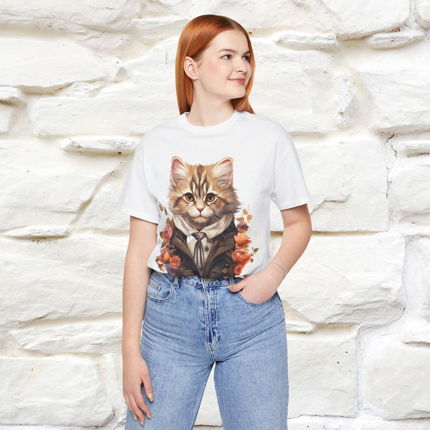 "Mr. Meow" Elegant Cat T-Shirt for Men & Women | 100% Cotton* - Nunu&Miao Studio