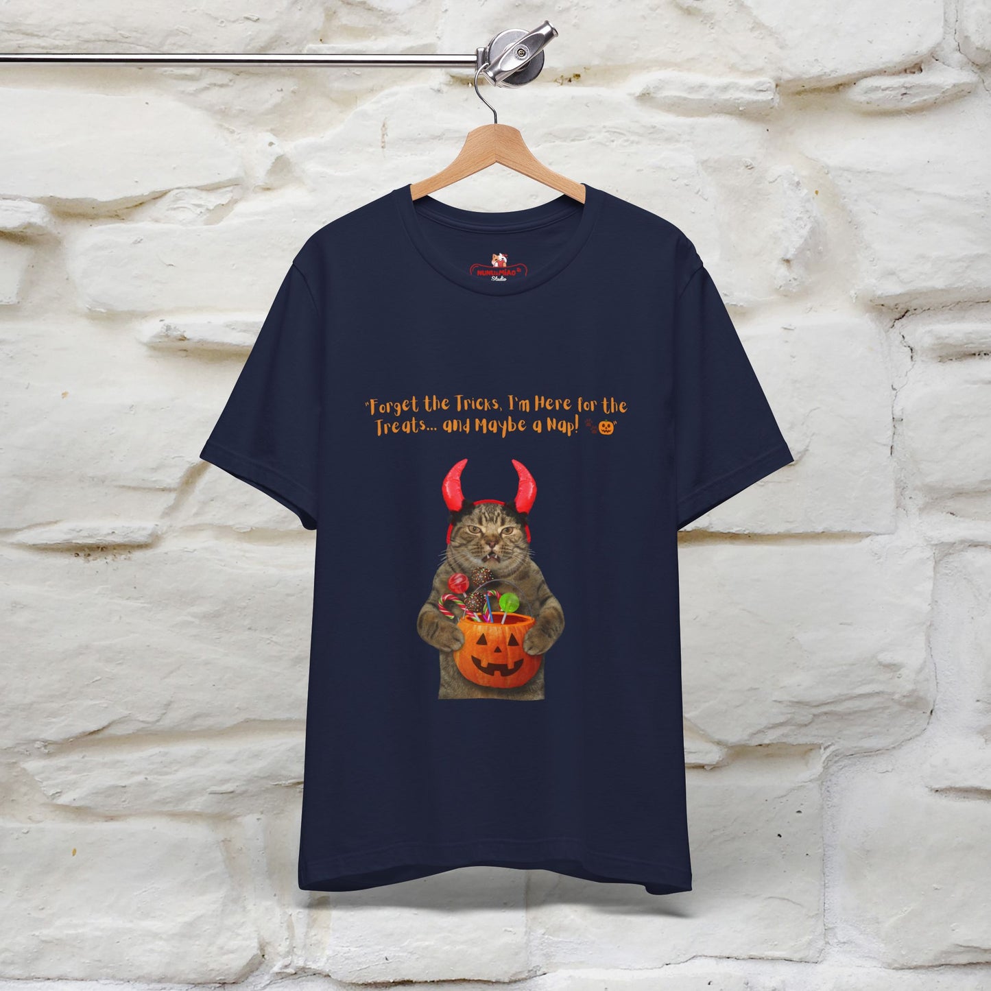''Forget The Tricks I am Here For The Treats ...And Maybe A Nap!'' Cat T-shirt for Men and Women 100% Cotton* - Nunu&Miao Studio