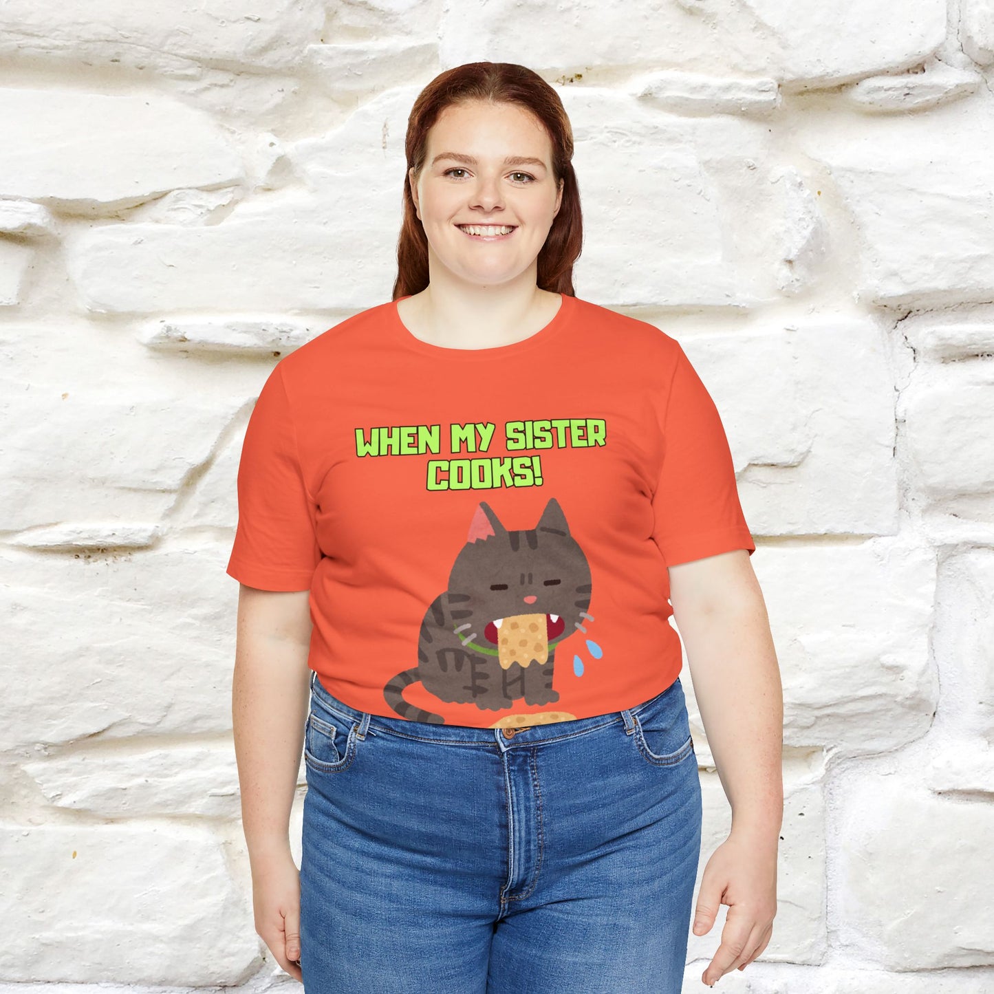 "When My Sister Cooks" Funny Cat T-shirt |Nunu&Miao Studio
