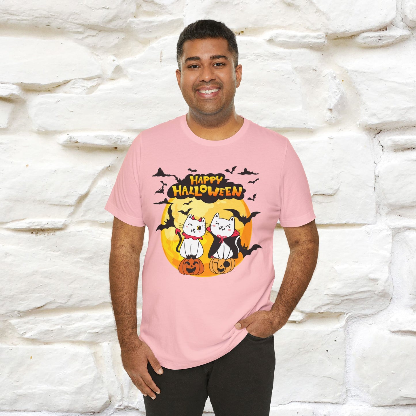 "Happy Halloween Cat Couple " Cat T-shirt |Nunu&Miao Studio