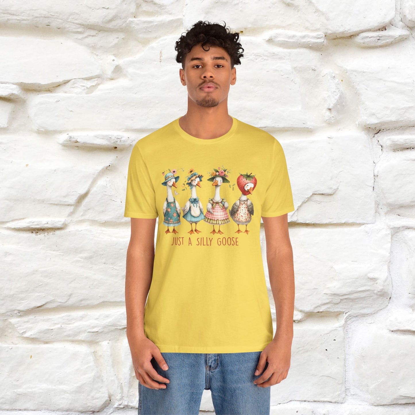 "Just A Silly Goose" Cute T-shirt |Nunu&Miao Studio - Nunu&Miao Studio