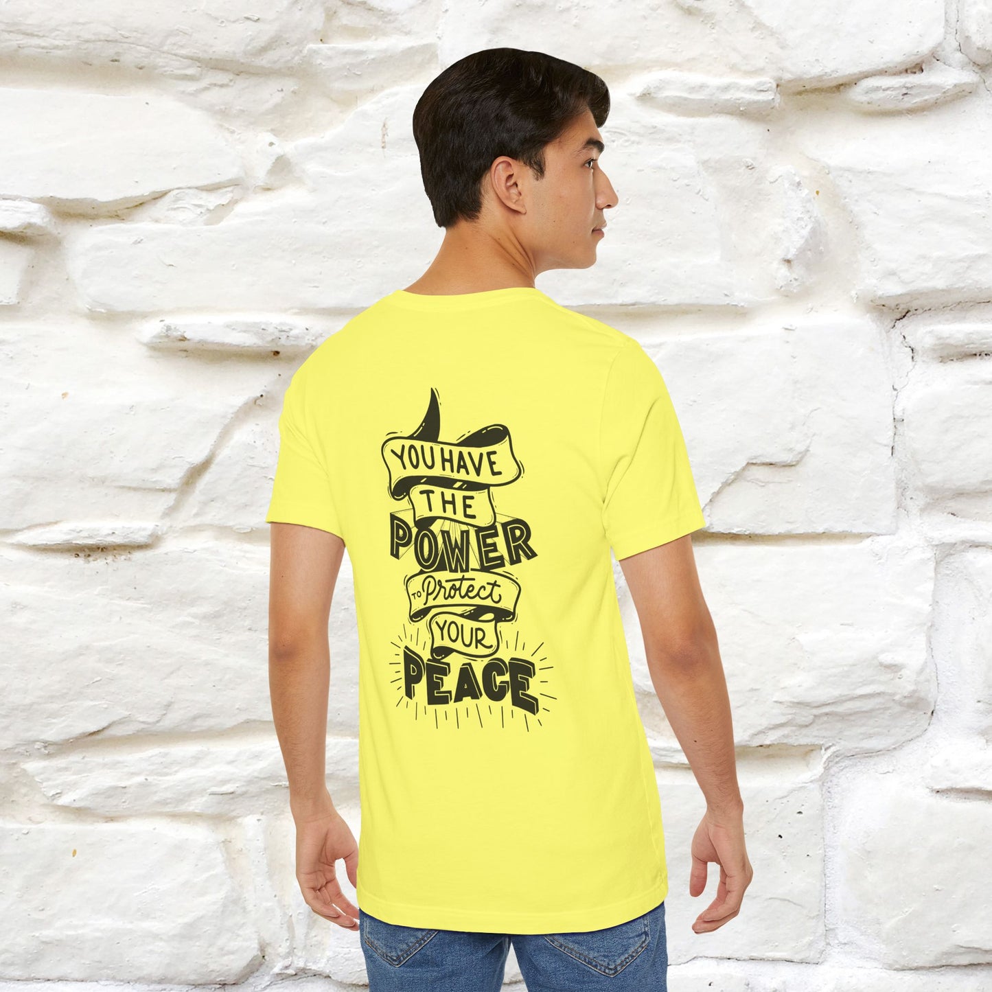"You Have the Power to Protect Your Peace" Cat T-Shirt| Front & Back Design | Nunu&Miao Studio