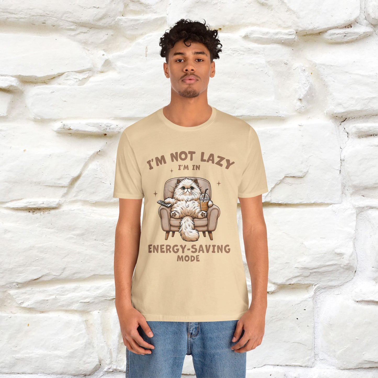 "I'm Not Lazy I'm In Energy-Saving Mode " Cat T-shirt |Nunu&Miao Studio