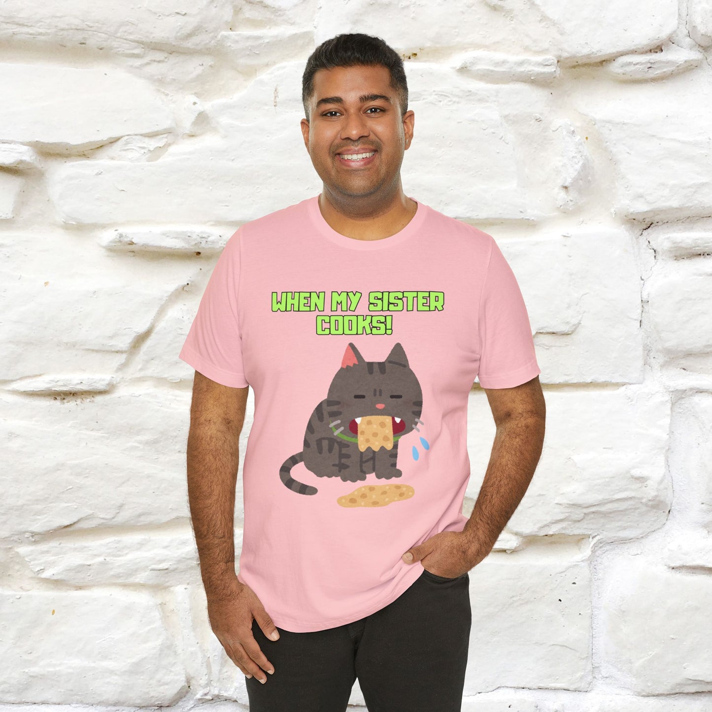 "When My Sister Cooks" Funny Cat T-shirt |Nunu&Miao Studio