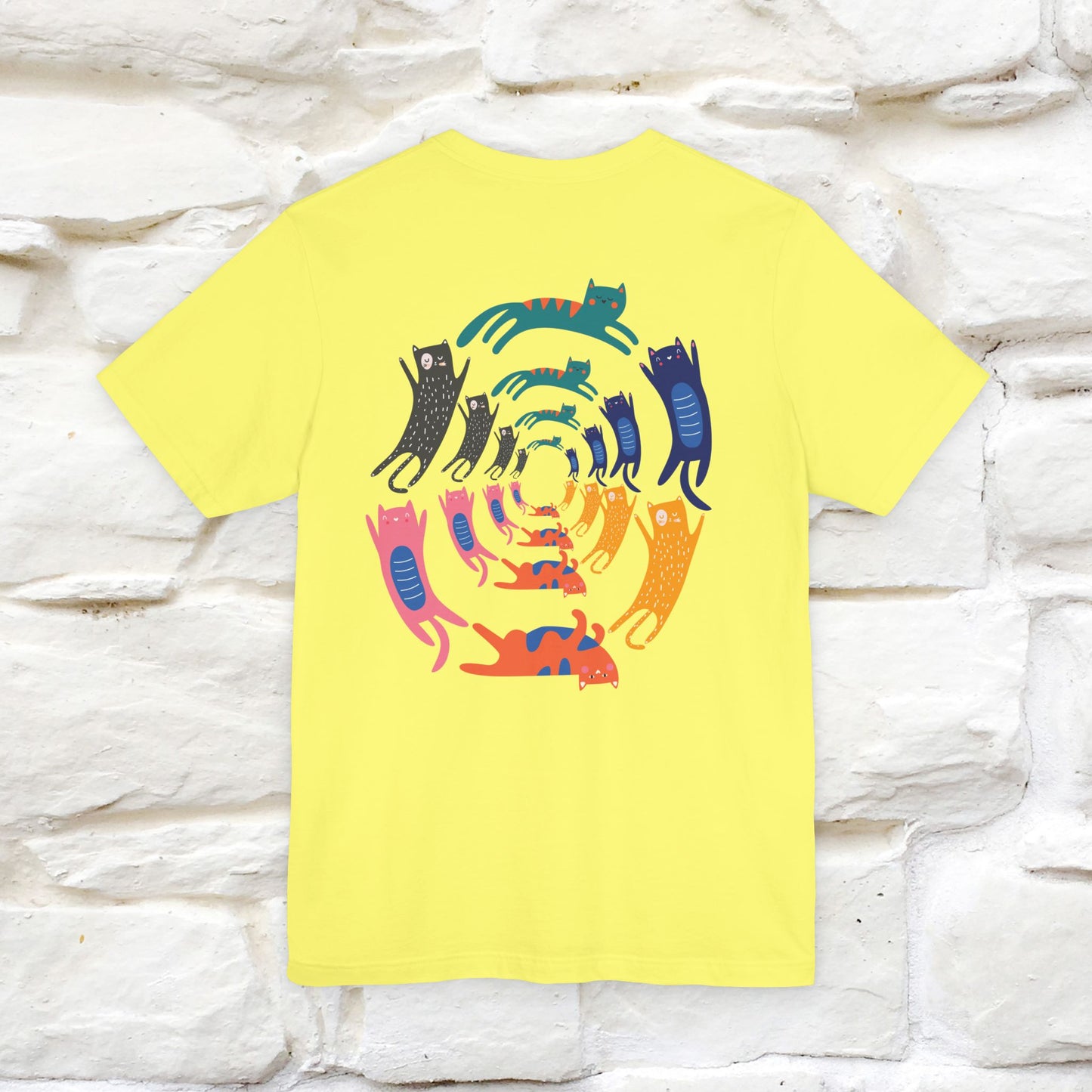 "The Hypnotic Meow'' Cat T-Shirt Front and Back Design | Nunu&Miao Studio
