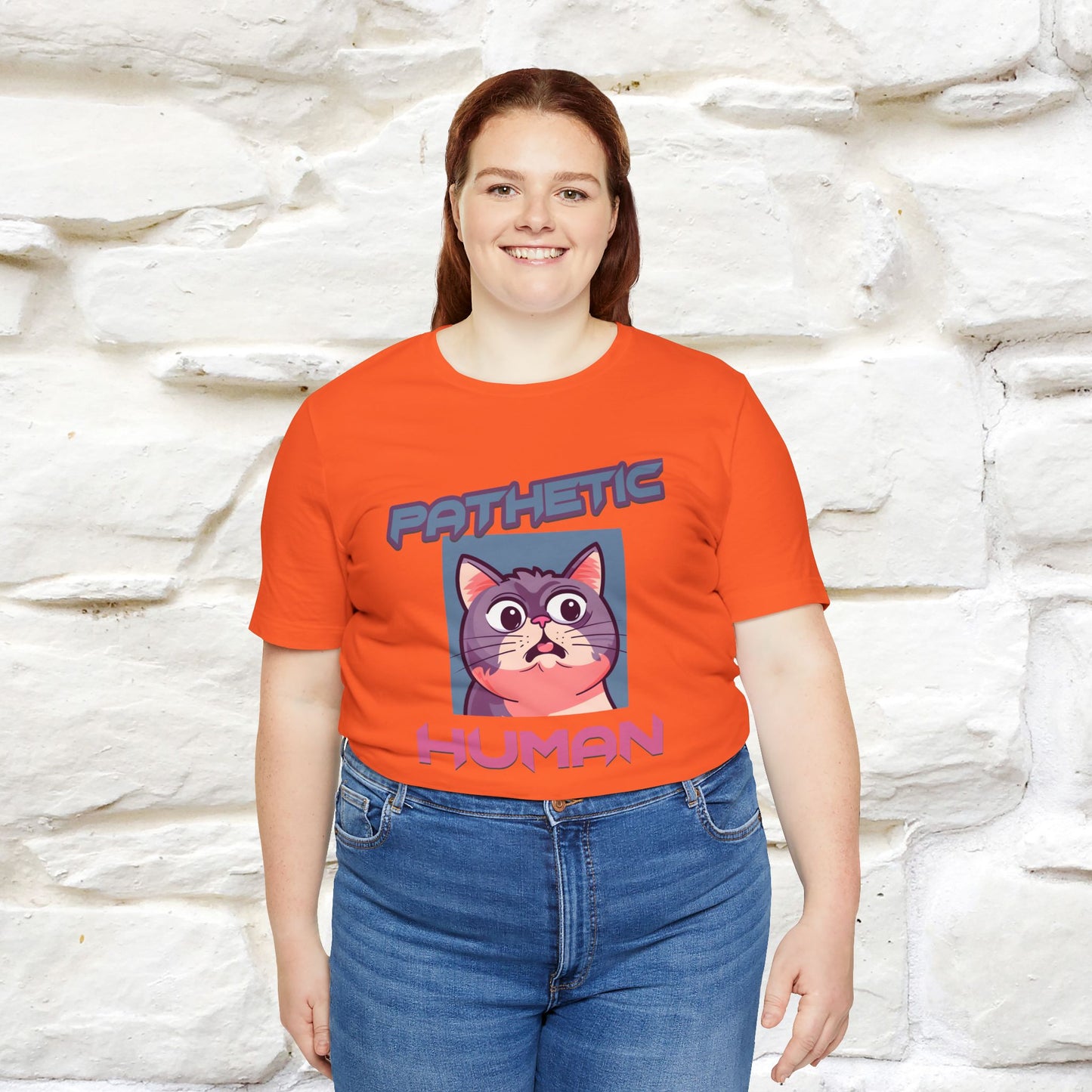 ''Pathetic Human'' | Funny Cat T-Shirt | Nunu&Miao Studio