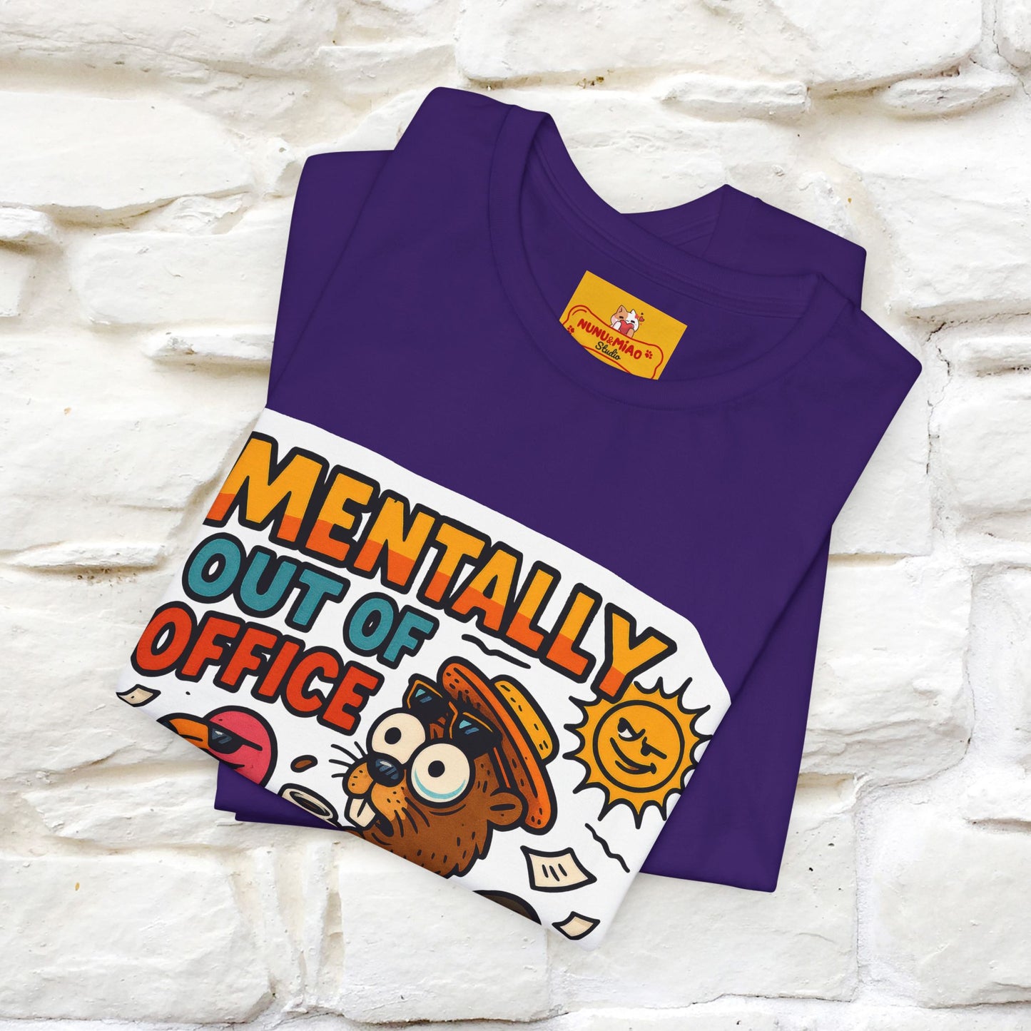 ''Mentally Out Of Office''| Sarcastic Cat T-Shirt | Nunu&Miao Studio