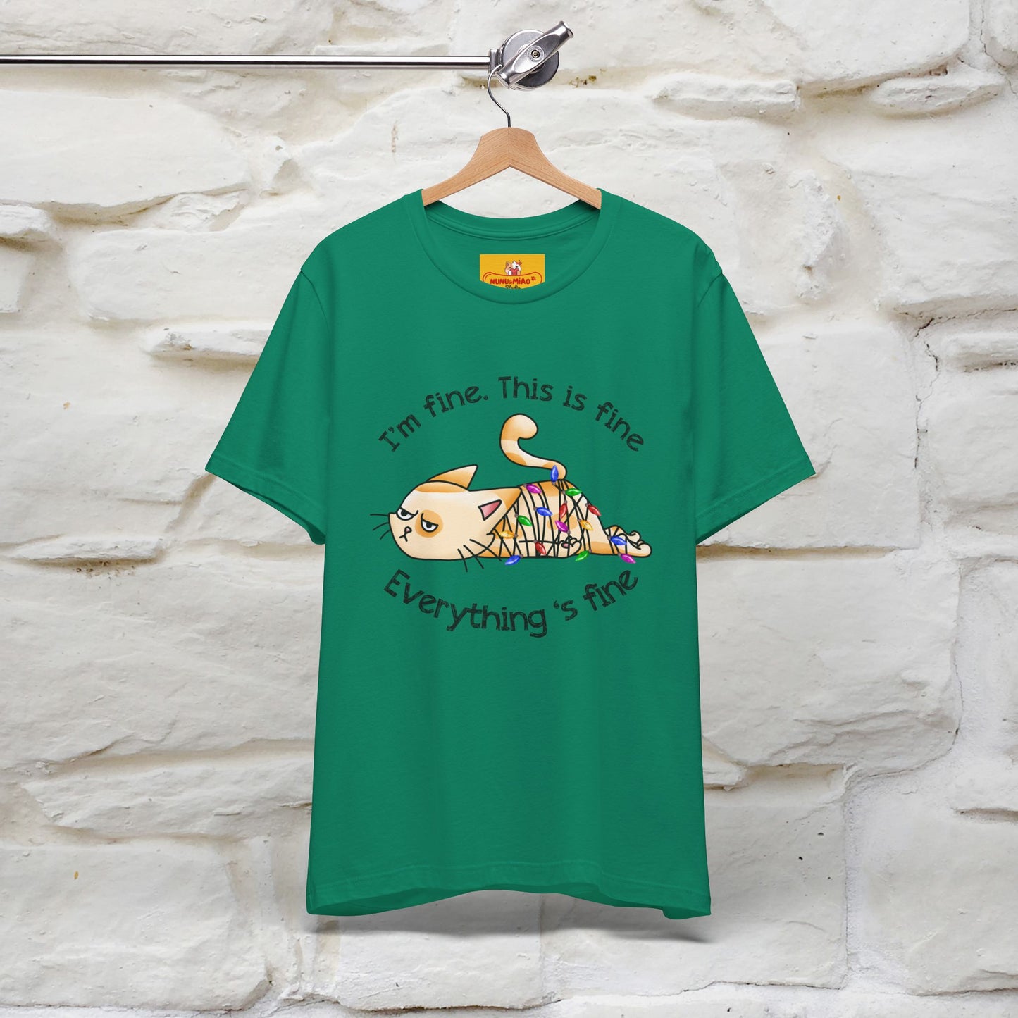 "This Is Fine" |Funny Cat T-Shirt | Nunu&Miao Studio