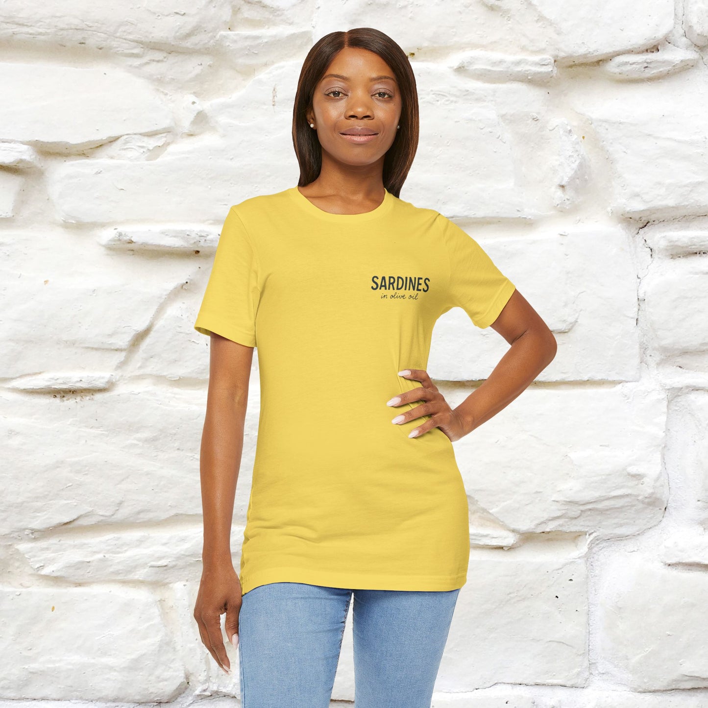 "Sardines In Olive Oil" Cute T-shirt | Front & Back Design|Nunu&Miao Studio