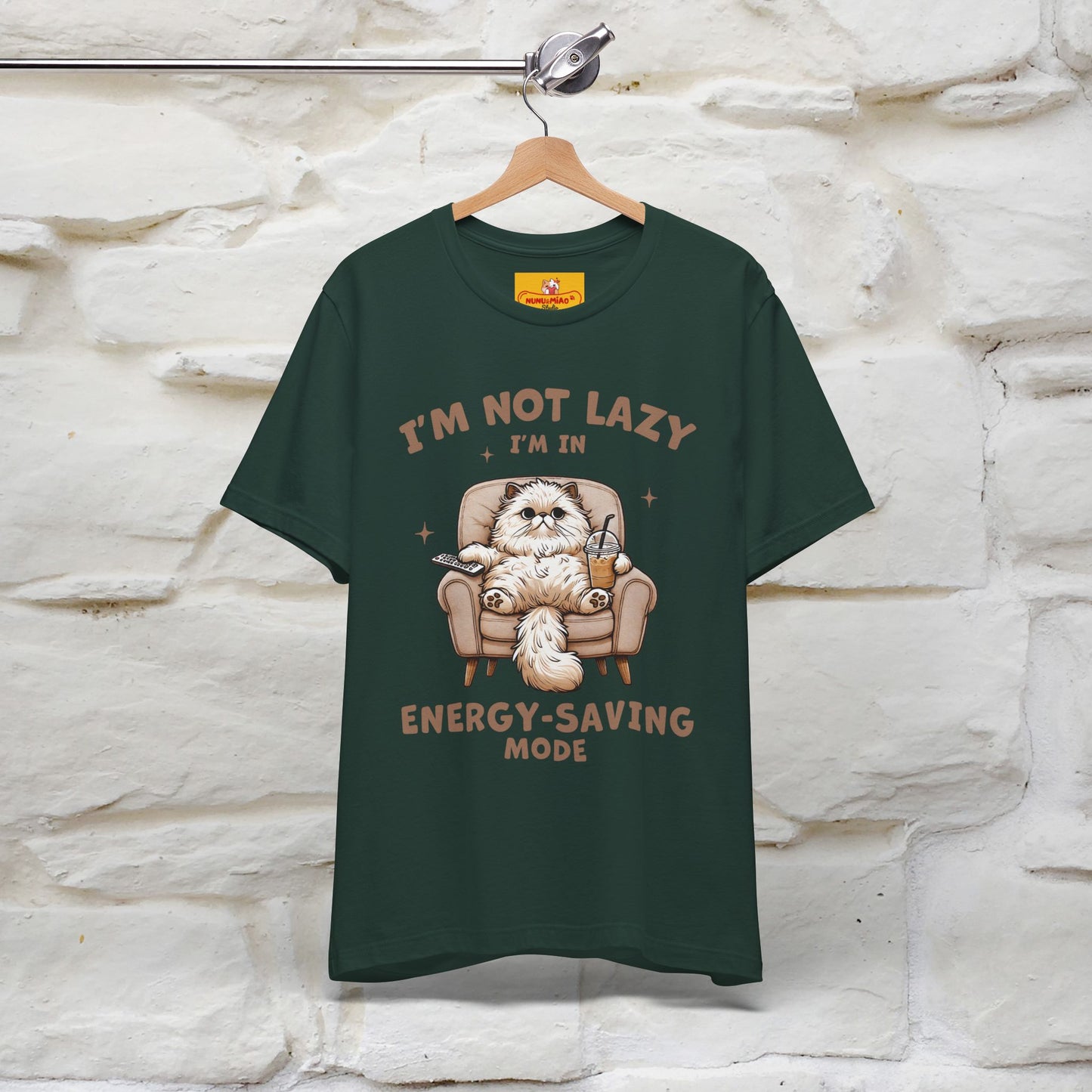 "I'm Not Lazy I'm In Energy-Saving Mode " Cat T-shirt |Nunu&Miao Studio