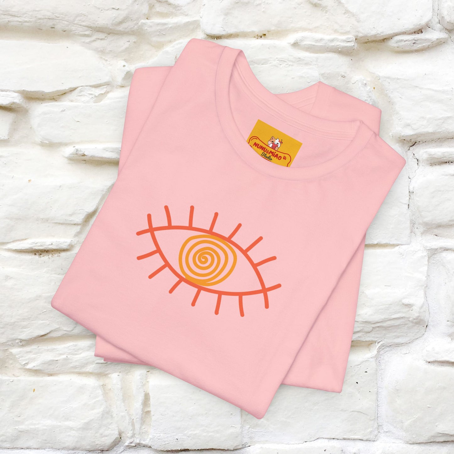 "The Hypnotic Meow'' Cat T-Shirt Front and Back Design | Nunu&Miao Studio