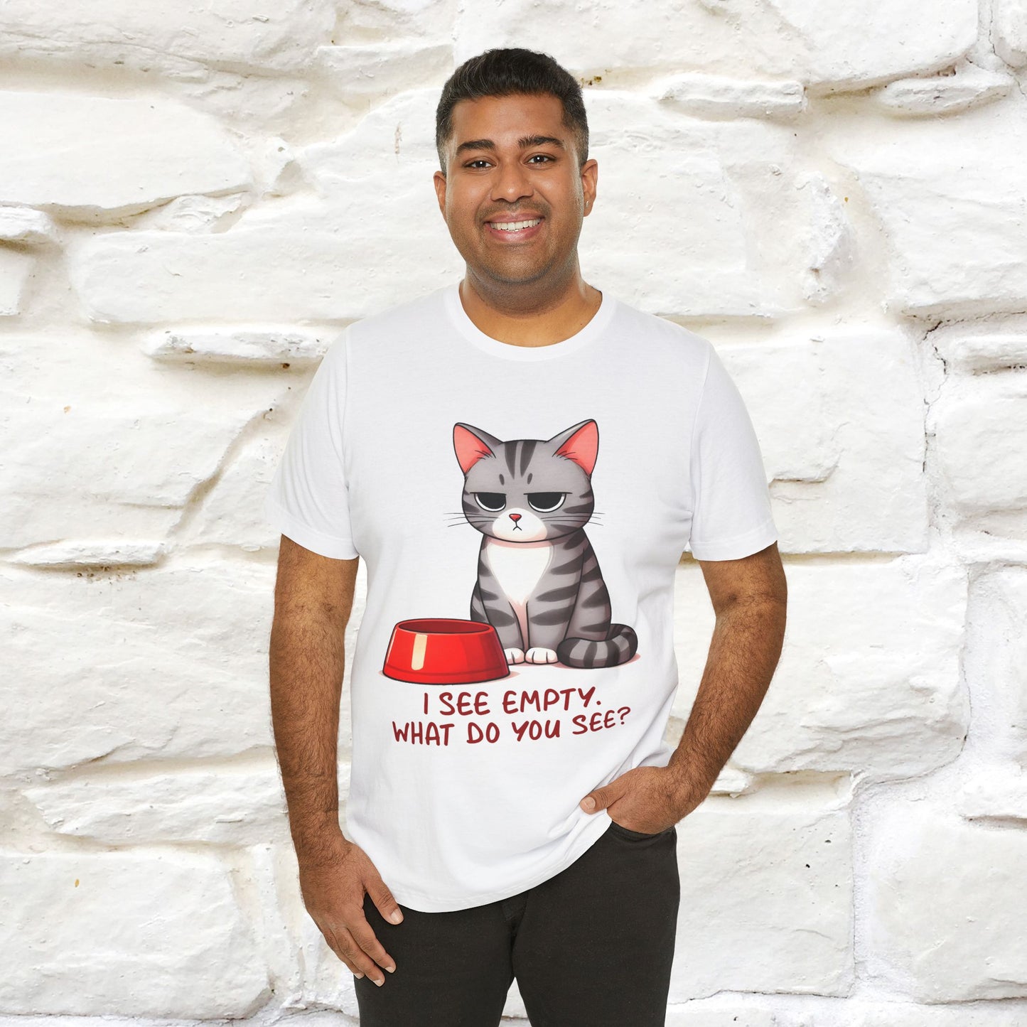 "I See Empty. What Do You See" | Cat T-Shirt | Nunu&Miao Studio