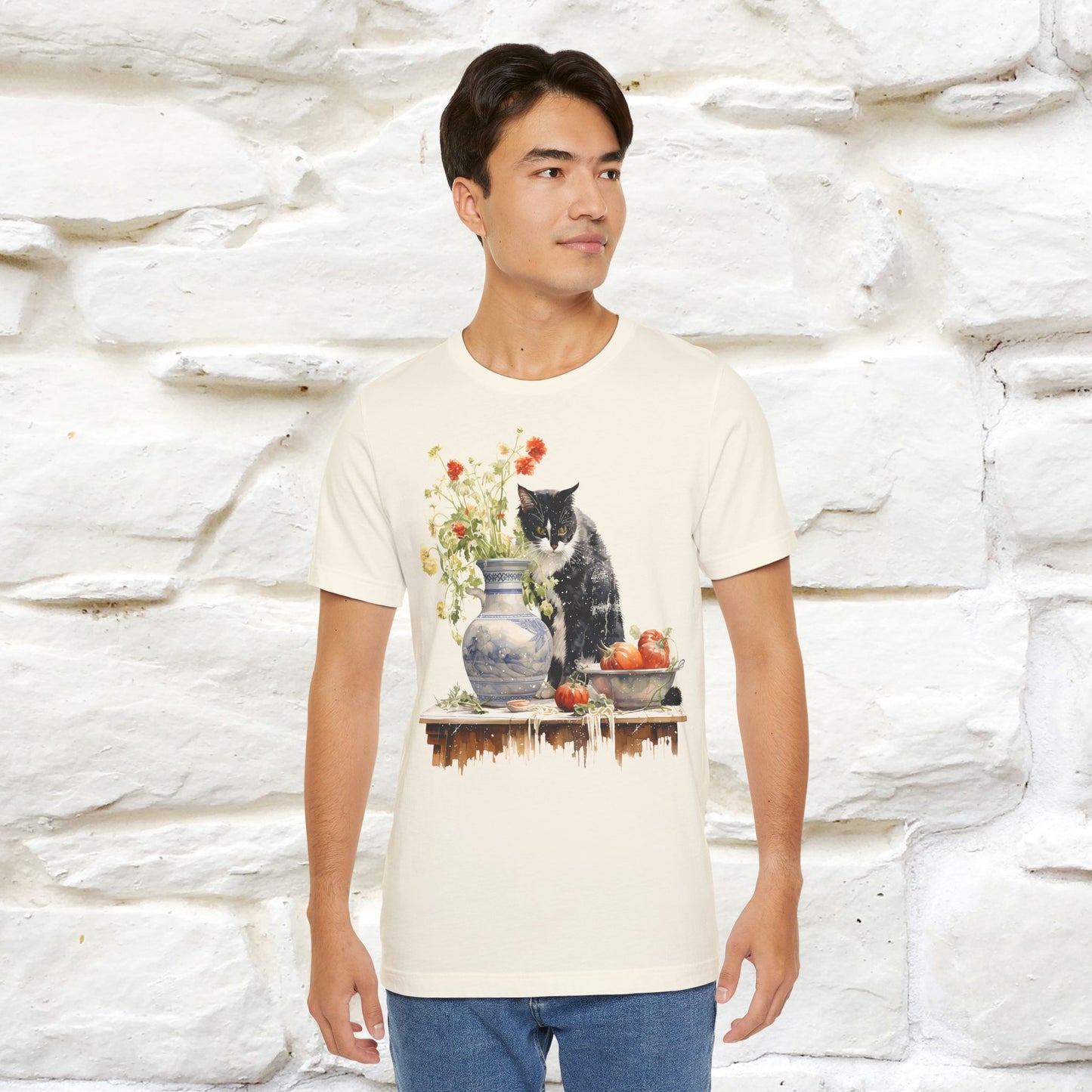 ''THe Cat and The Vase '' T-shirt for Men and Women 100% Cotton* - Nunu&Miao Studio