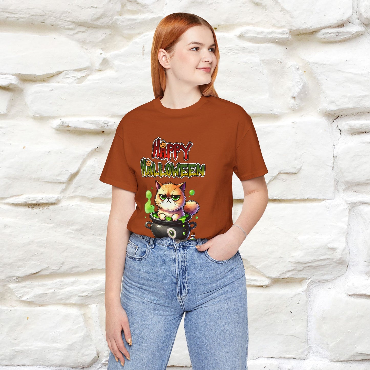 "Angry Cat Happy Halloween" Cat T-shirt |Nunu&Miao Studio