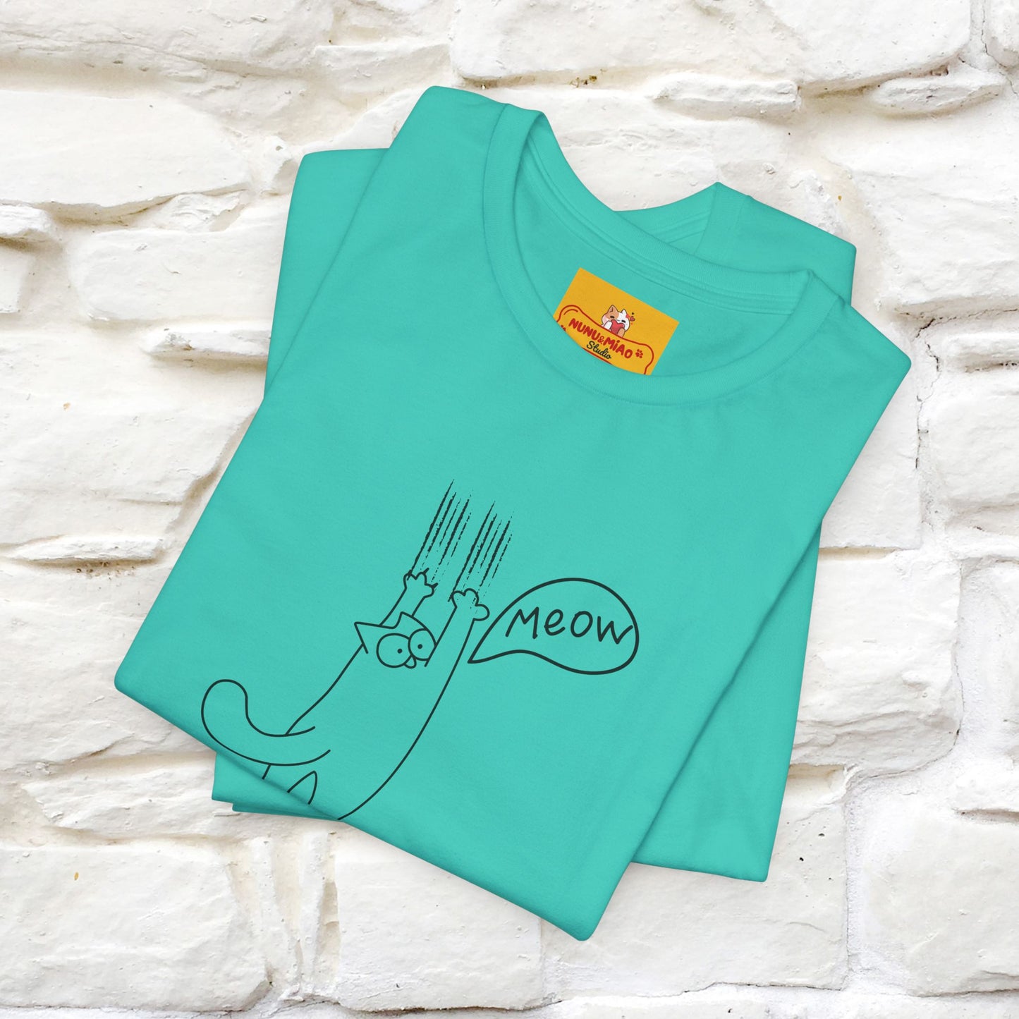 "Meow Meow Meow" Cat T-Shirt | Front & Back Design | Nunu&Miao Studio