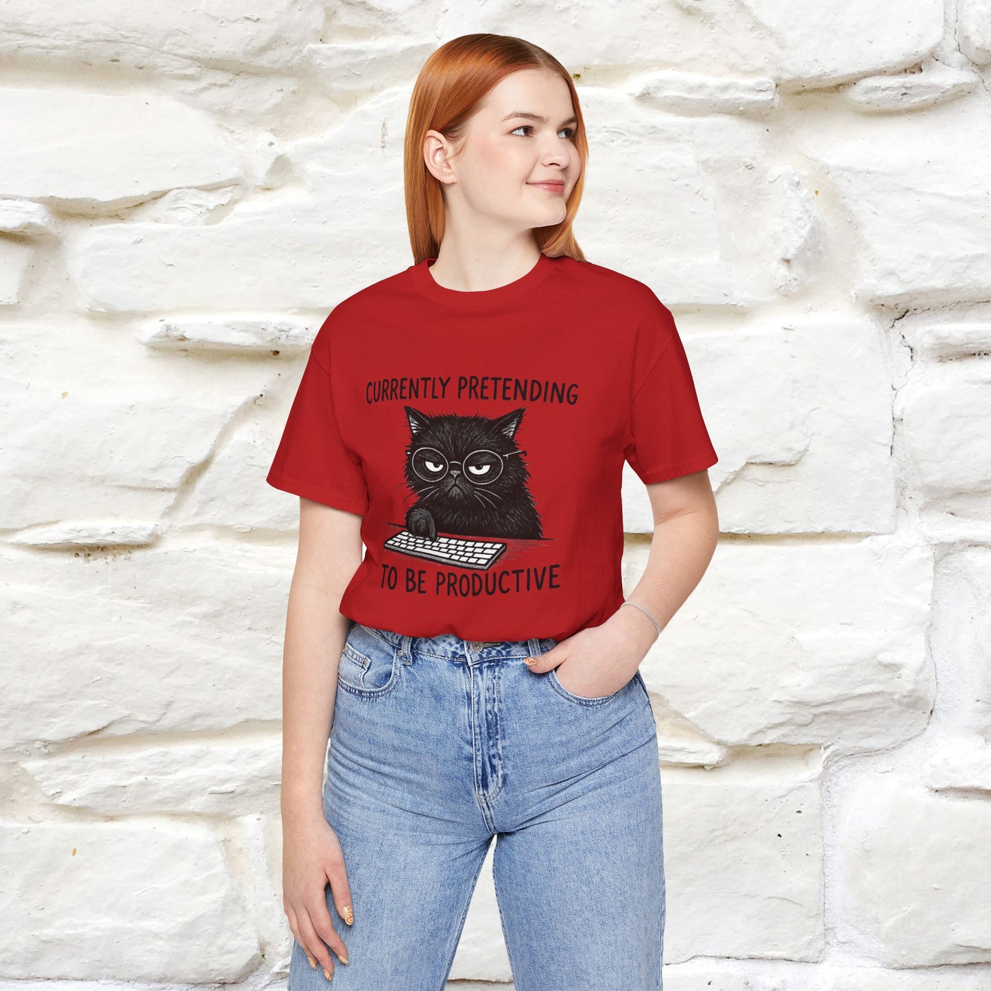 "Currently Pretending To Be Productive" |Cat T-Shirt | Nunu&Miao Studio