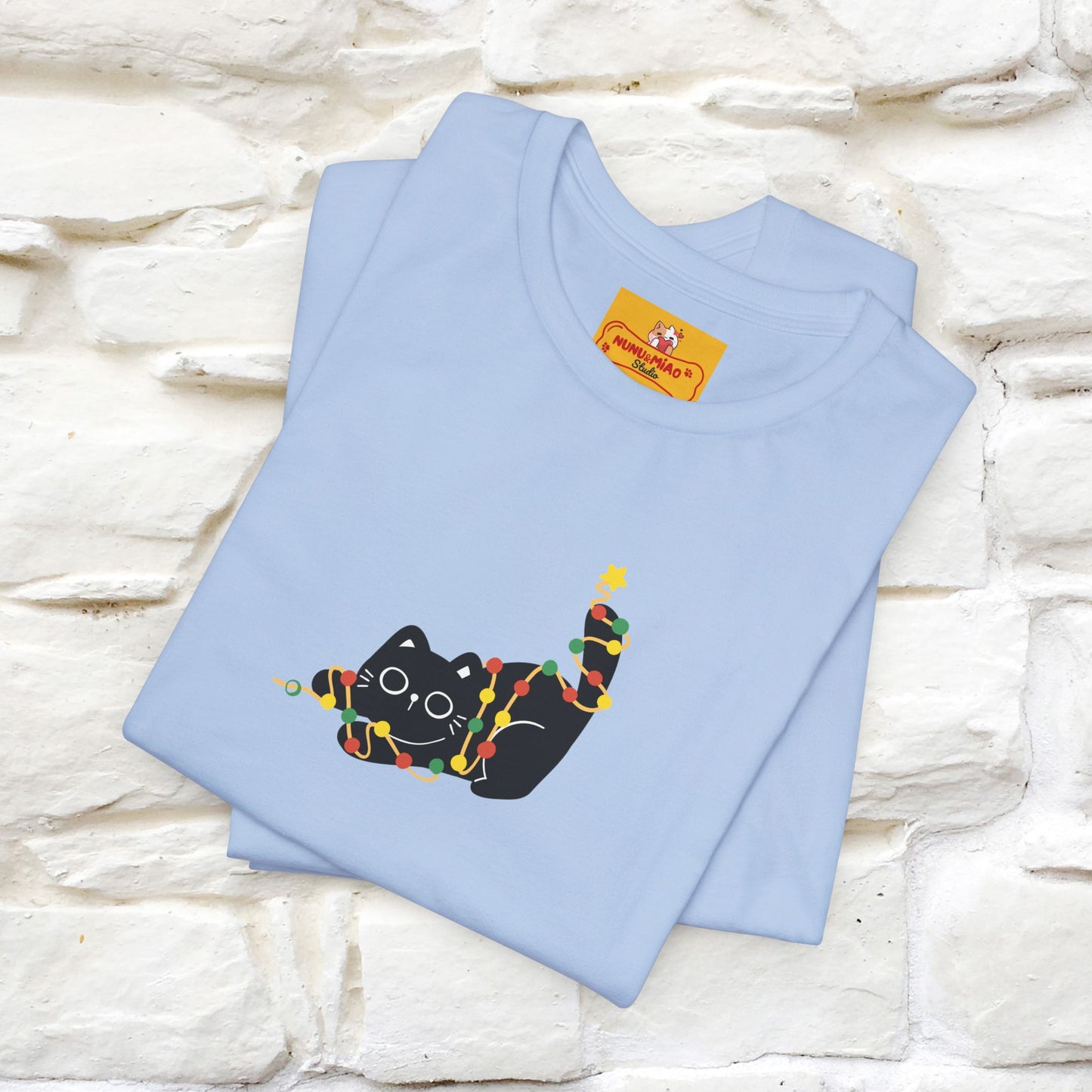 ''Be The Light" Cat T-Shirt| Front & Back Design | Nunu&Miao Studio