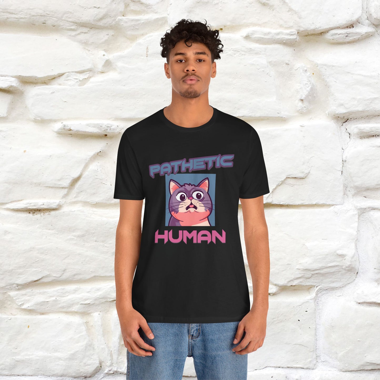 ''Pathetic Human'' | Funny Cat T-Shirt | Nunu&Miao Studio