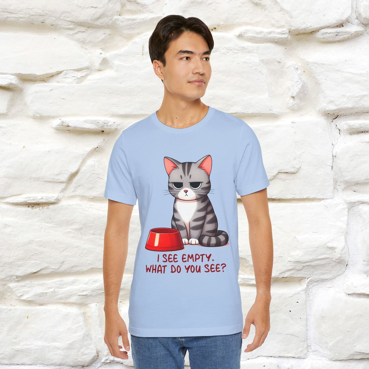"I See Empty. What Do You See" | Cat T-Shirt | Nunu&Miao Studio