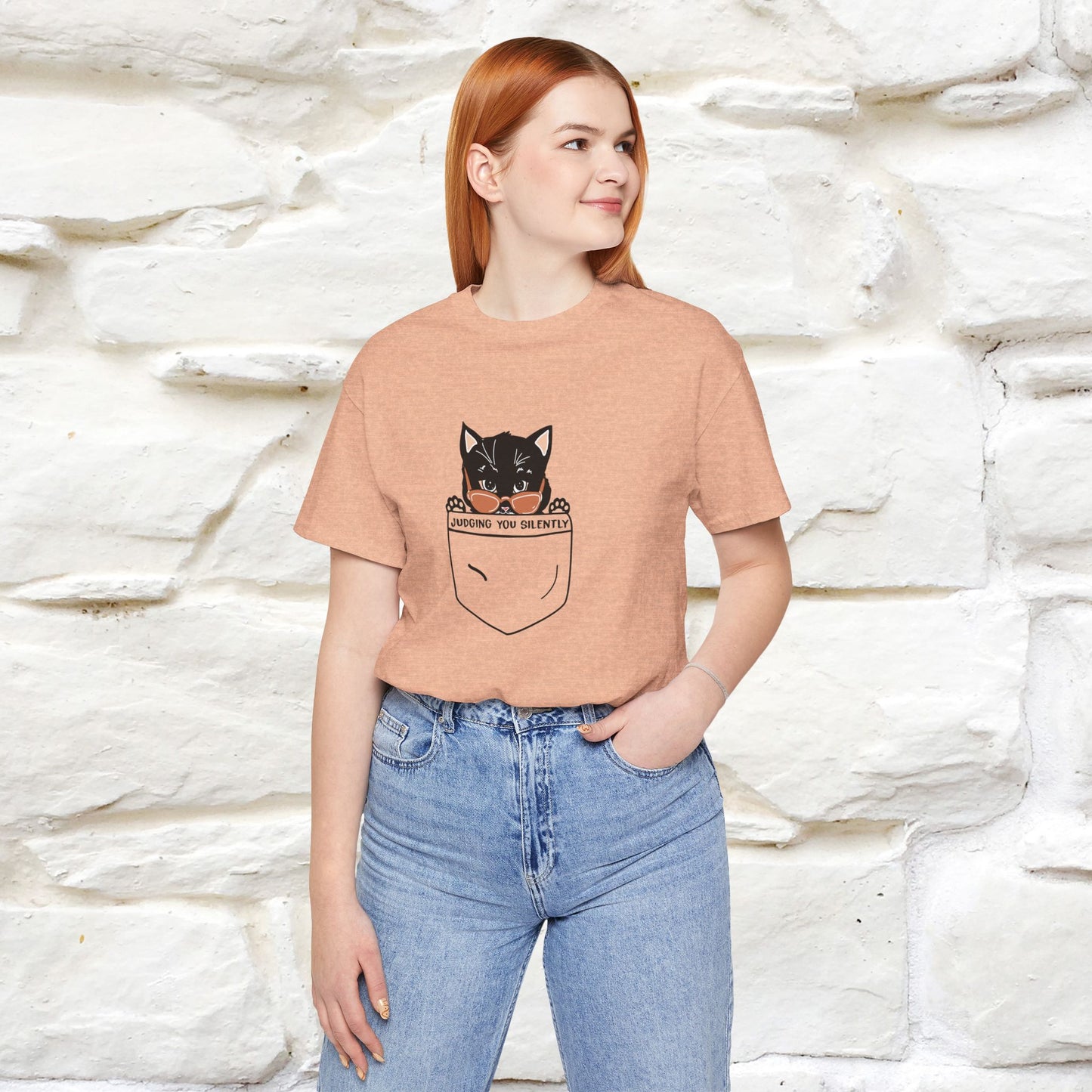 Judging You Silently Cat T-Shirt for Men | 100% Cotton* Funny & Sassy Tee - Nunu&Miao Studio