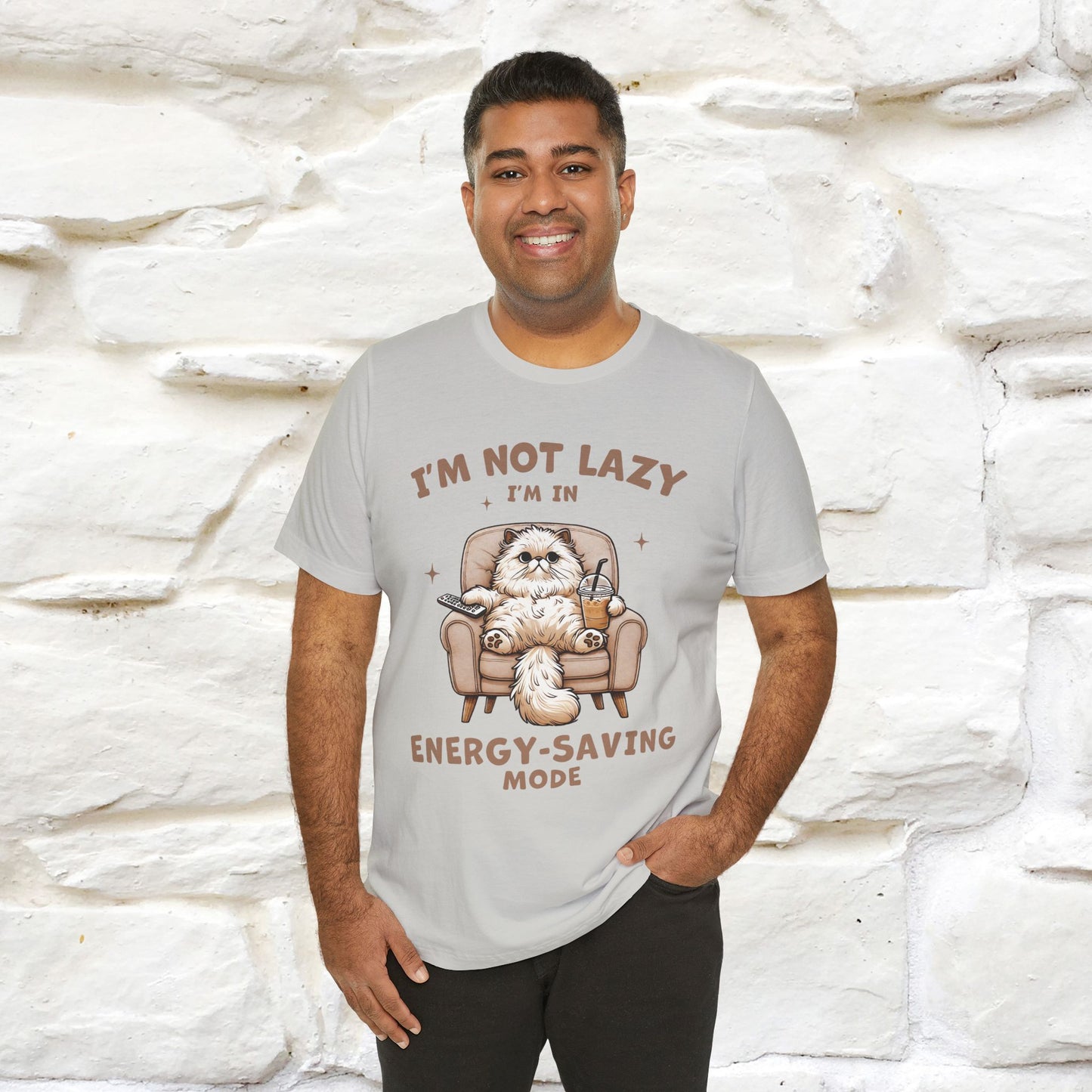 "I'm Not Lazy I'm In Energy-Saving Mode " Cat T-shirt |Nunu&Miao Studio