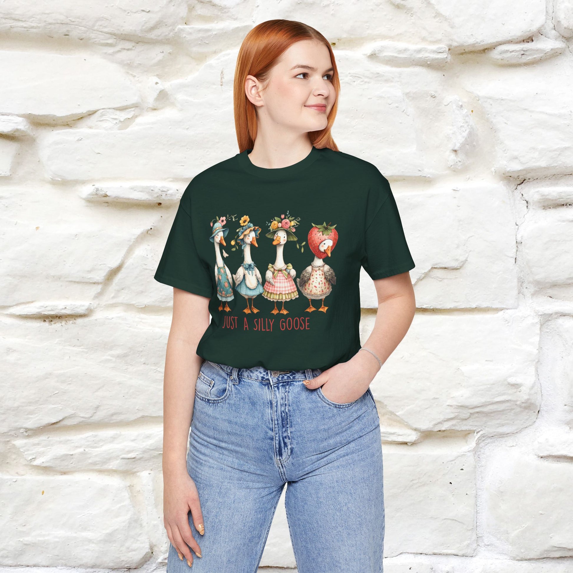 "Just A Silly Goose" Cute T-shirt |Nunu&Miao Studio - Nunu&Miao Studio