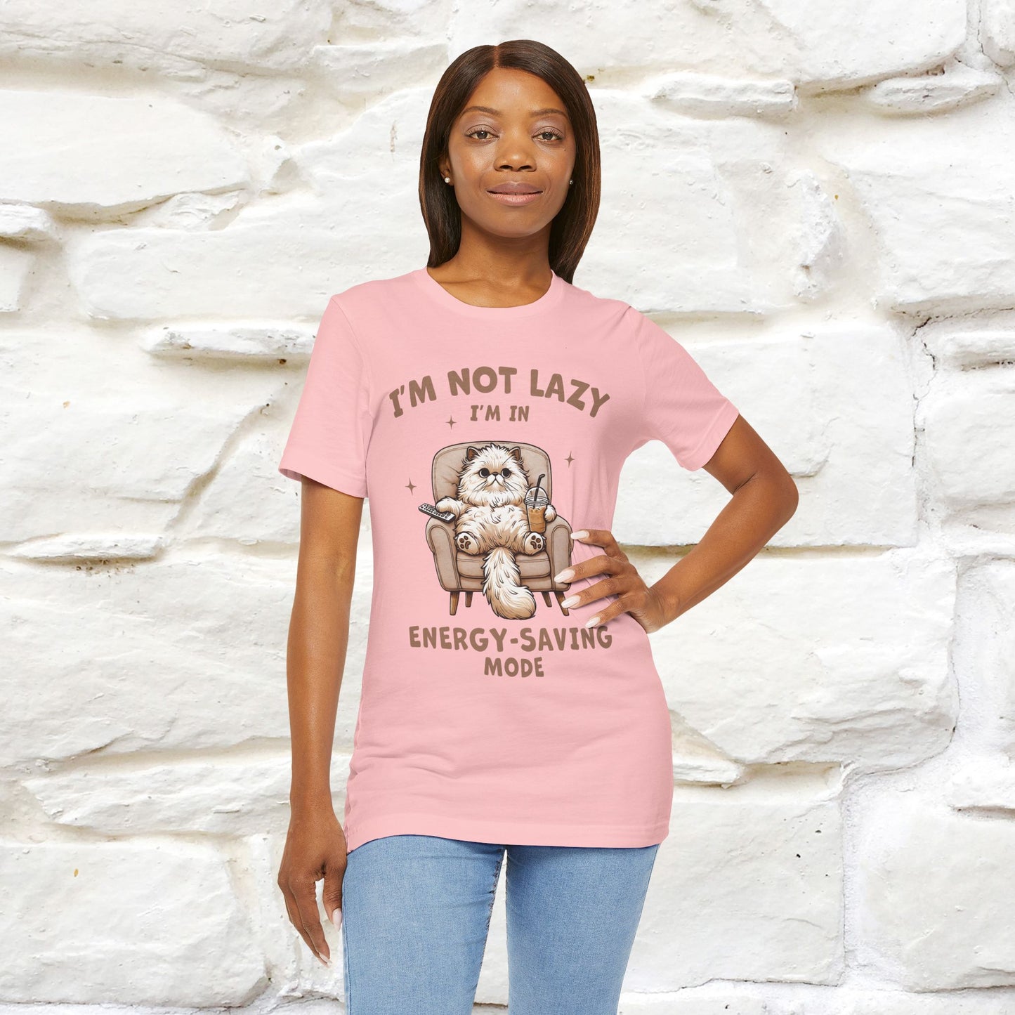 "I'm Not Lazy I'm In Energy-Saving Mode " Cat T-shirt |Nunu&Miao Studio