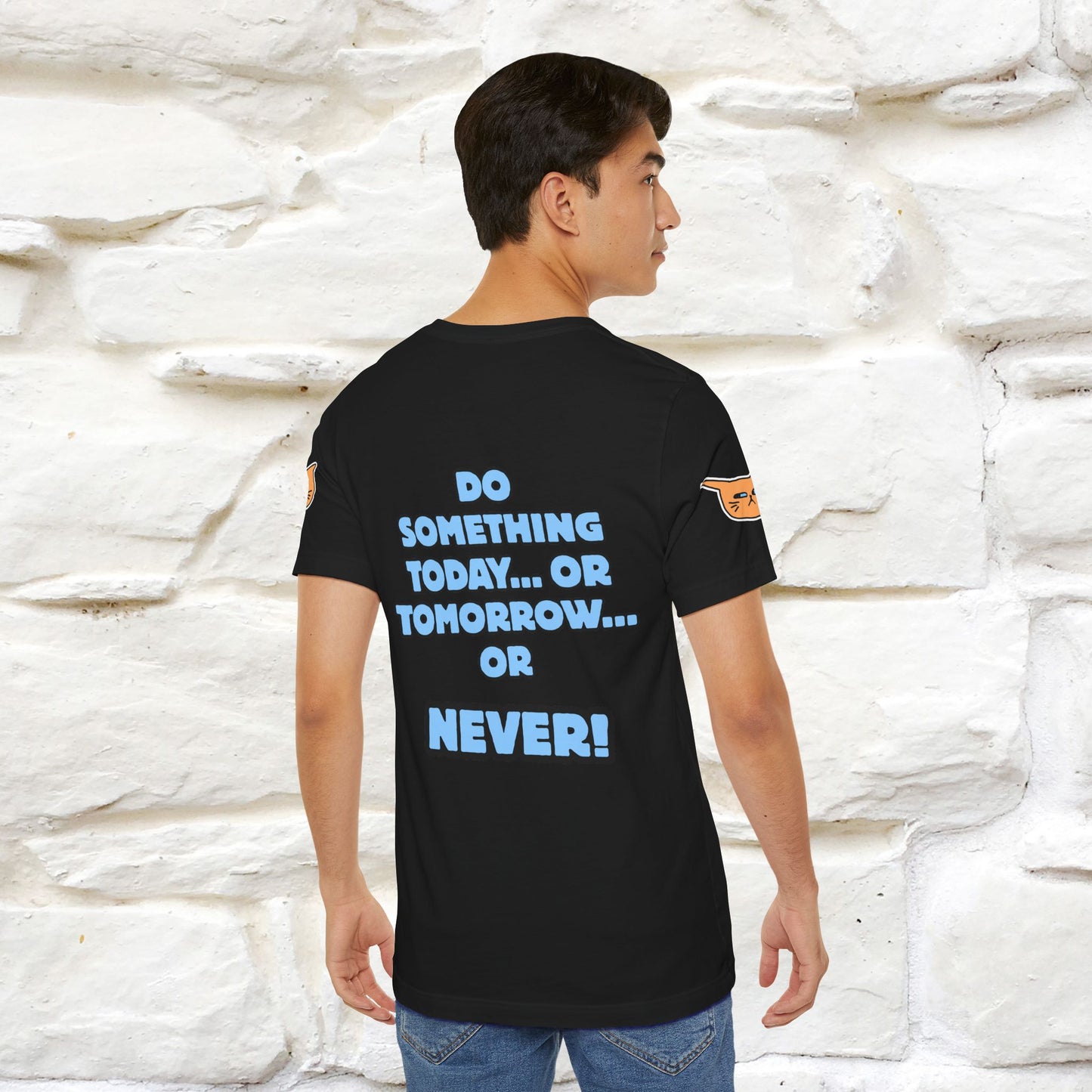 "Do something today… or tomorrow… or never." Cat T-Shirt| Front & Back Design | Nunu&Miao Studio