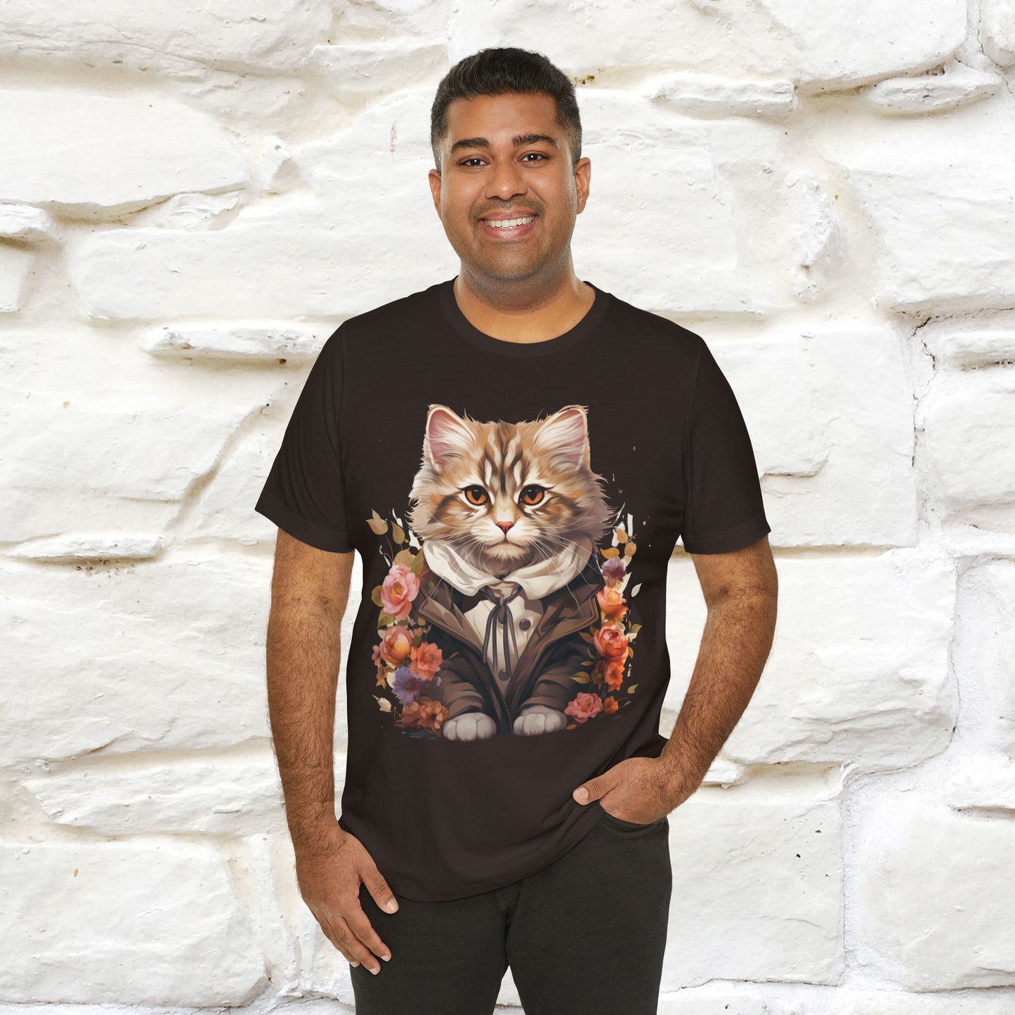 "Mr. Meow" Elegant Cat T-Shirt for Men & Women | 100% Cotton* - Nunu&Miao Studio