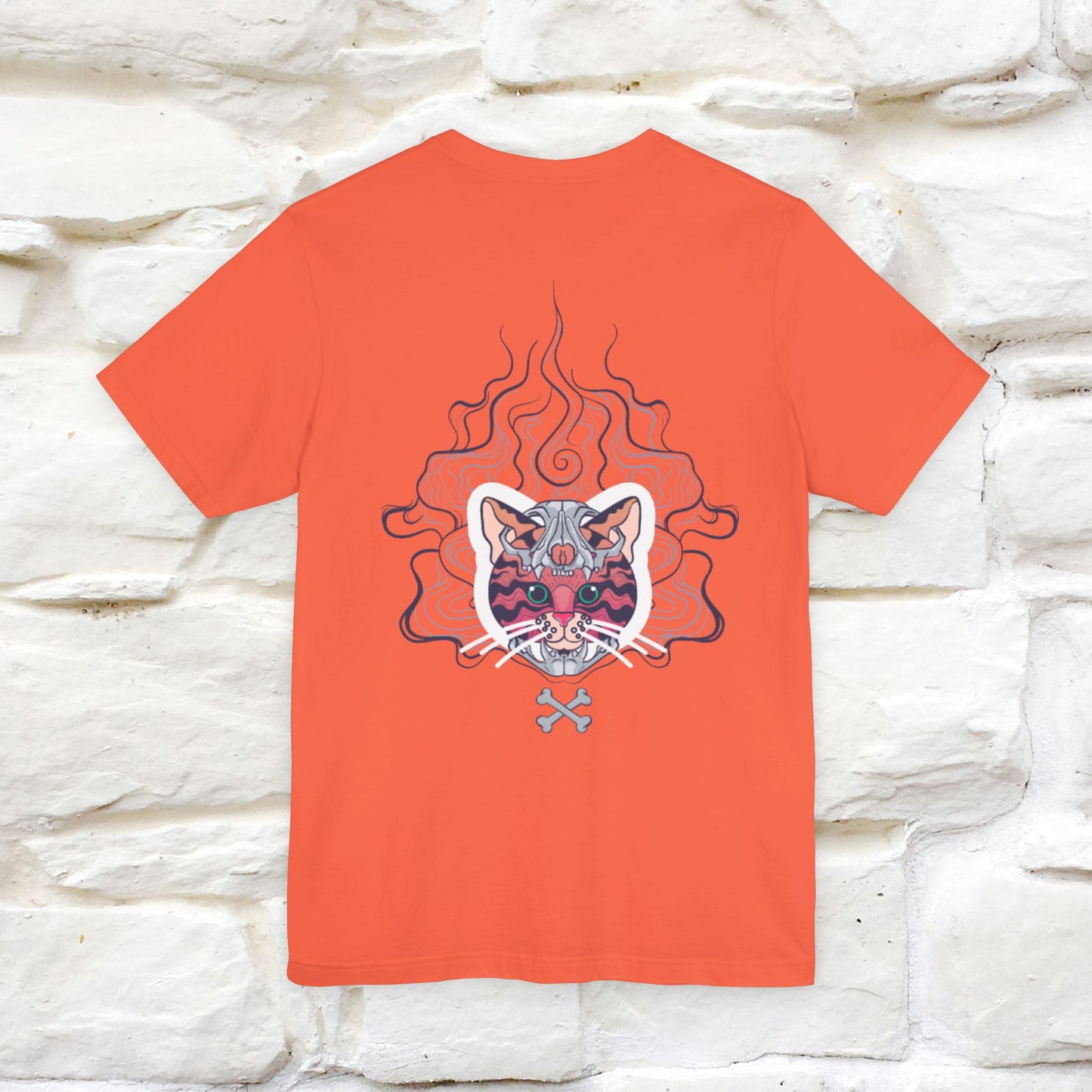 ''Air Fire Cat'' | Cat T-Shirt Front and Back Design | Nunu&Miao Studio