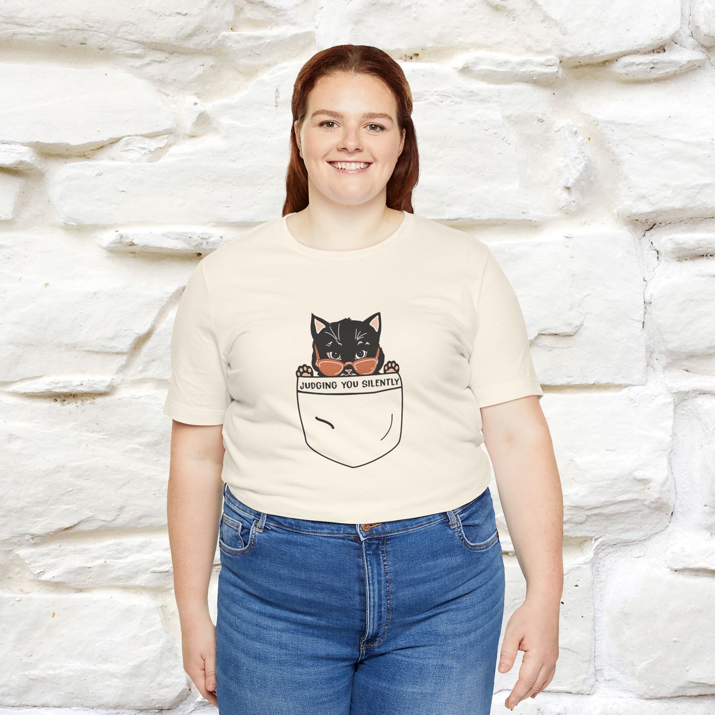 Judging You Silently Cat T-Shirt for Men | 100% Cotton* Funny & Sassy Tee - Nunu&Miao Studio