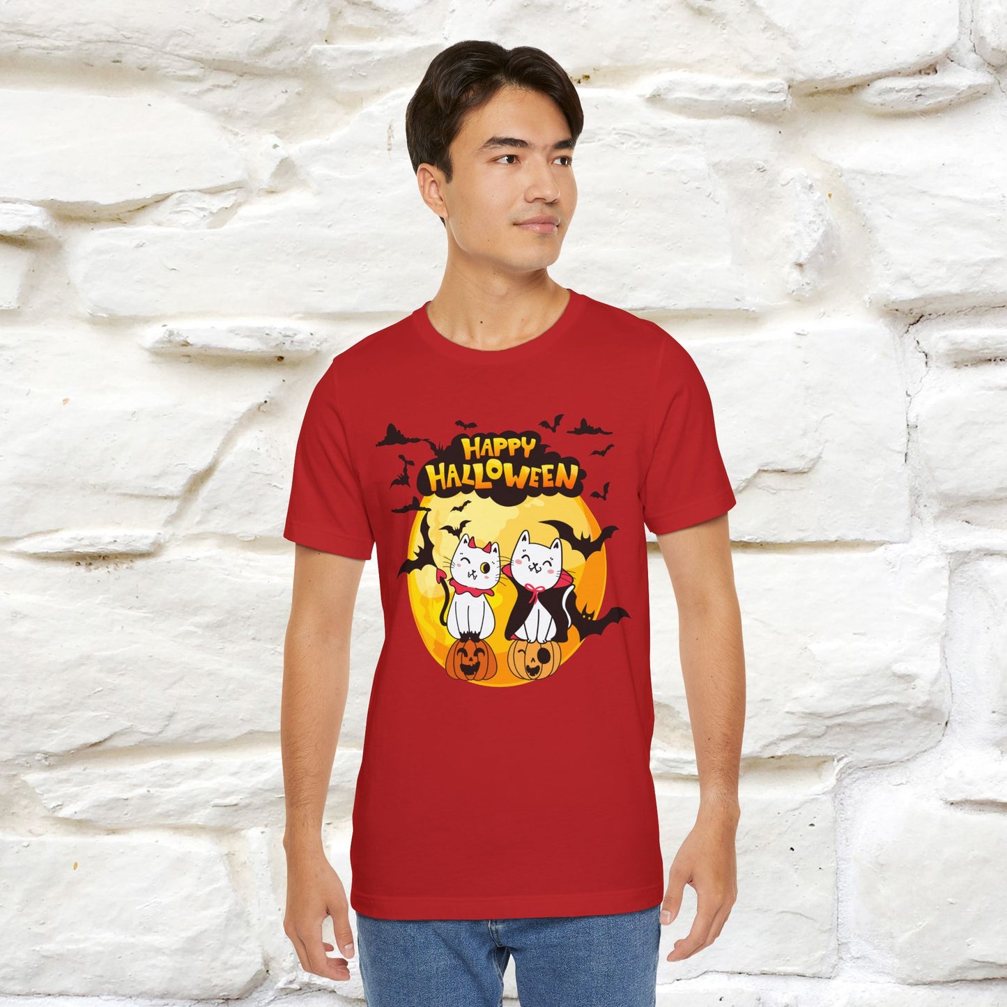 "Happy Halloween Cat Couple " Cat T-shirt |Nunu&Miao Studio
