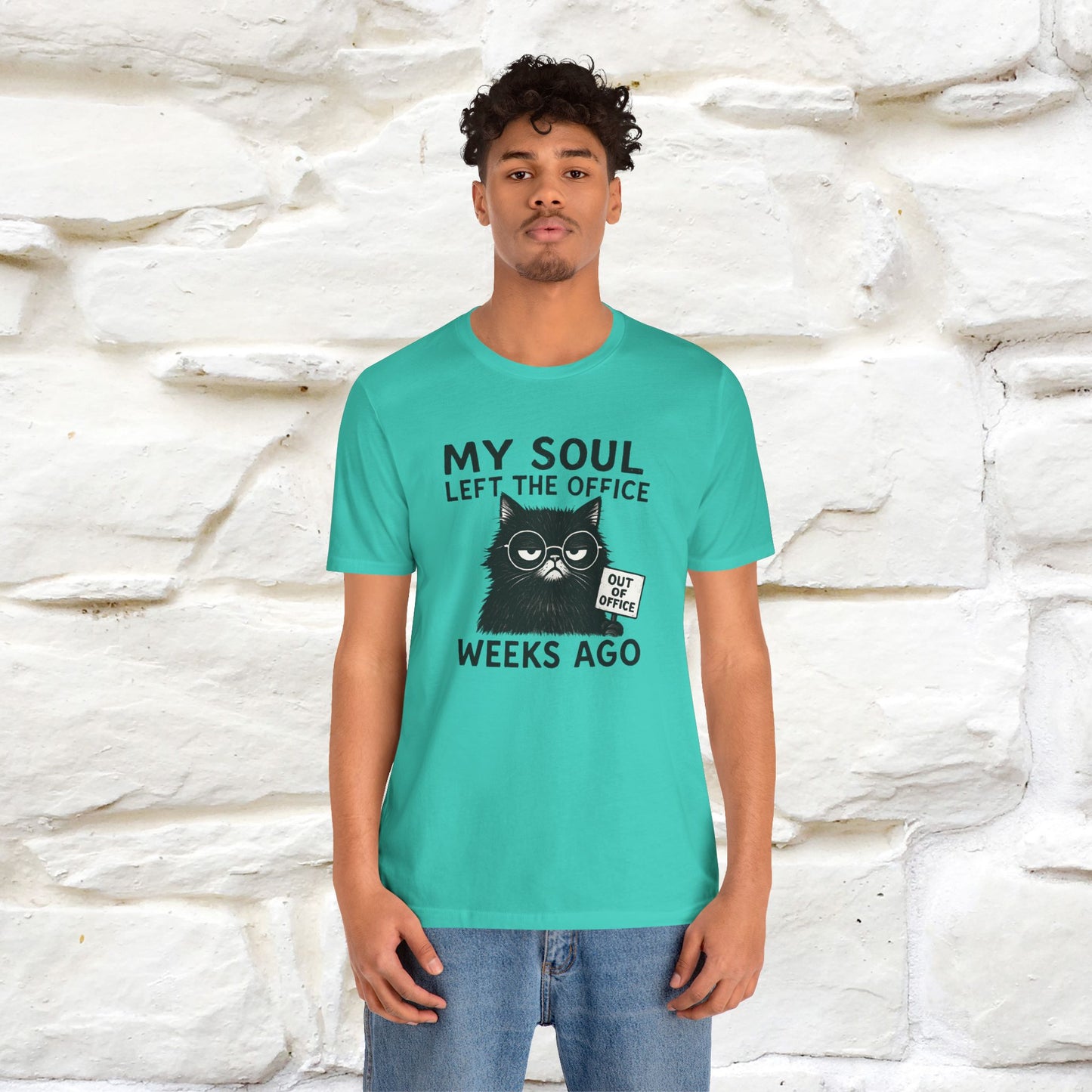 "My Soul Left The Office..." |Funny Cat T-Shirt | Nunu&Miao Studio