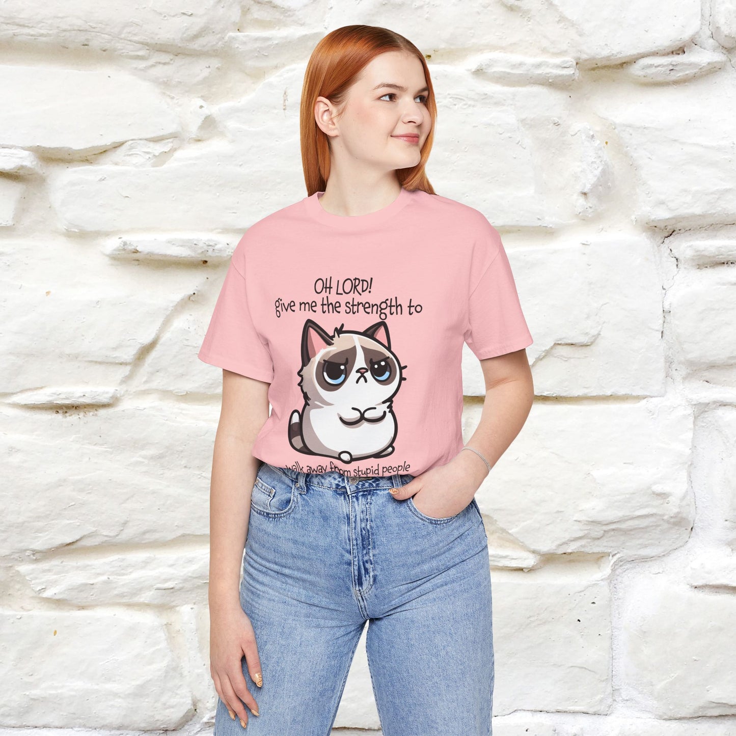 ''Oh Lord! Give Me Strength to ...'' Cat T-Shirt | | Nunu&Miao Studio