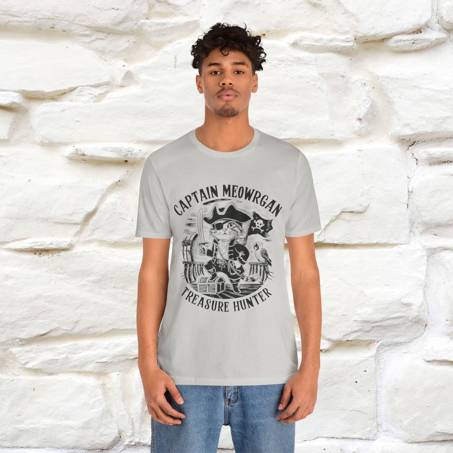 Captain Meowrgan Treasure Hunter |  |Cat T-Shirt | Nunu&Miao Studio - Nunu&Miao Studio