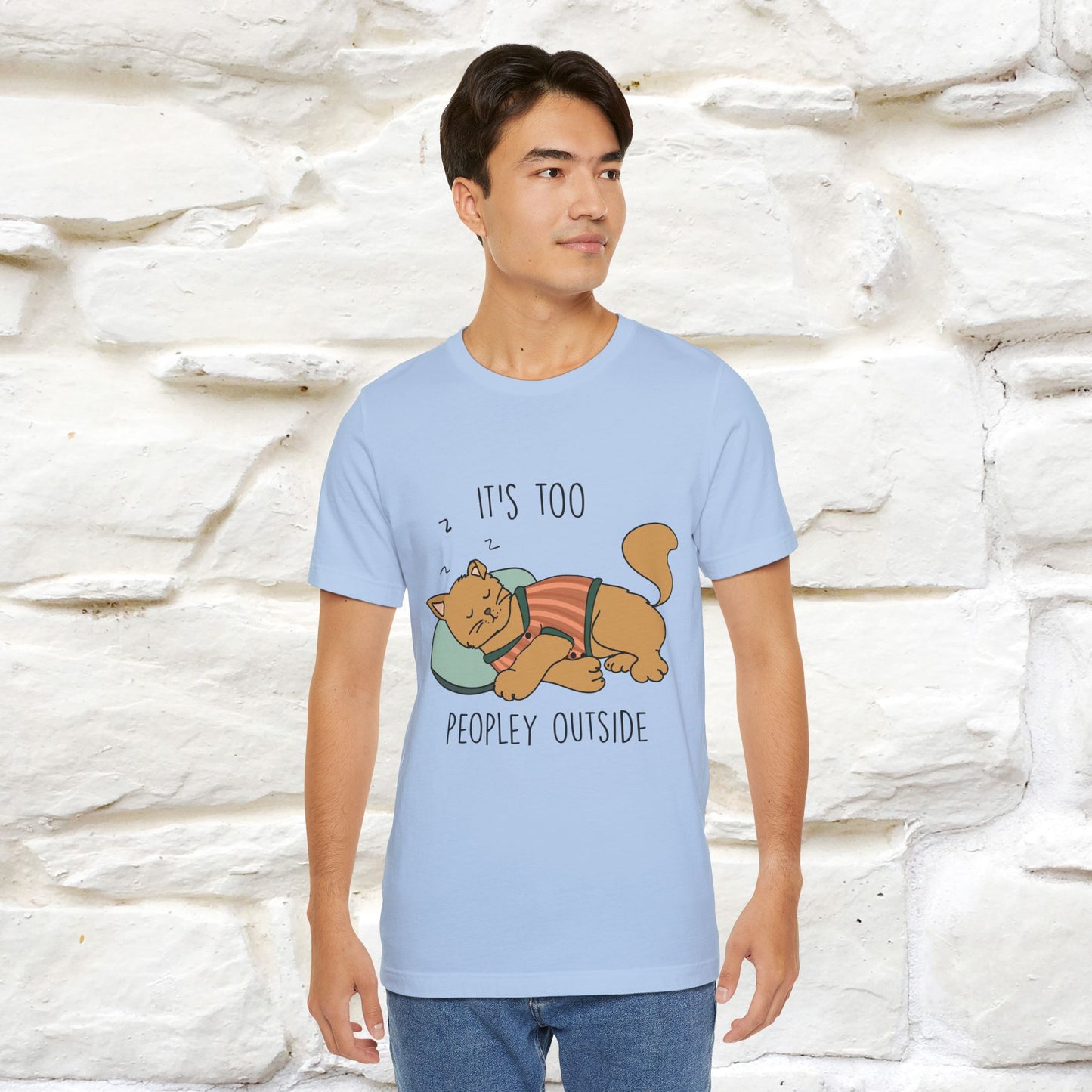 ''It’s Too Peopley Outside'' | Funny Cat T-Shirt | Nunu&Miao Studio