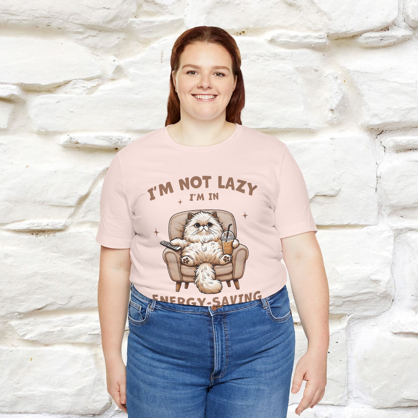 "I'm Not Lazy I'm In Energy-Saving Mode " Cat T-shirt |Nunu&Miao Studio